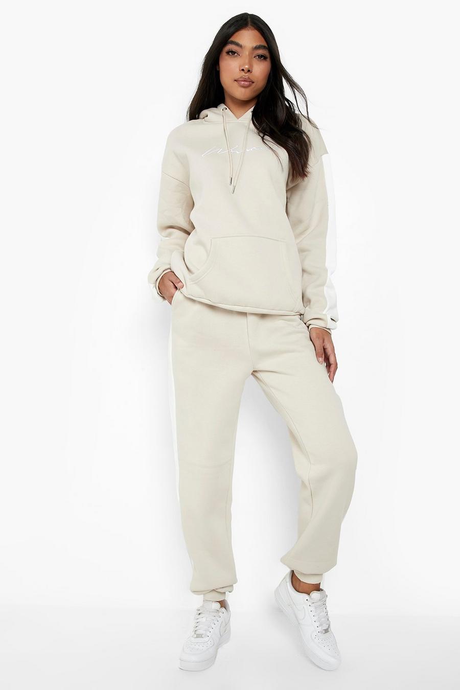 Stone Tall Premium Woman Color Block Hooded Tracksuit image number 1