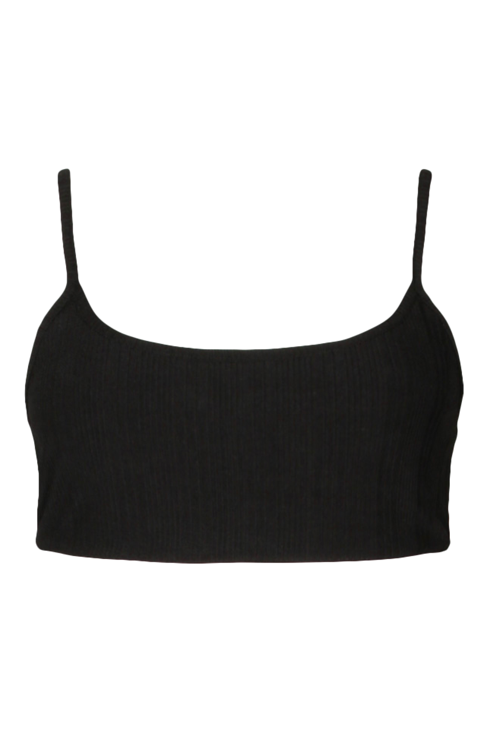 Plus Size Black Seamless Padded Crop Bralette Top Yours, 46% OFF