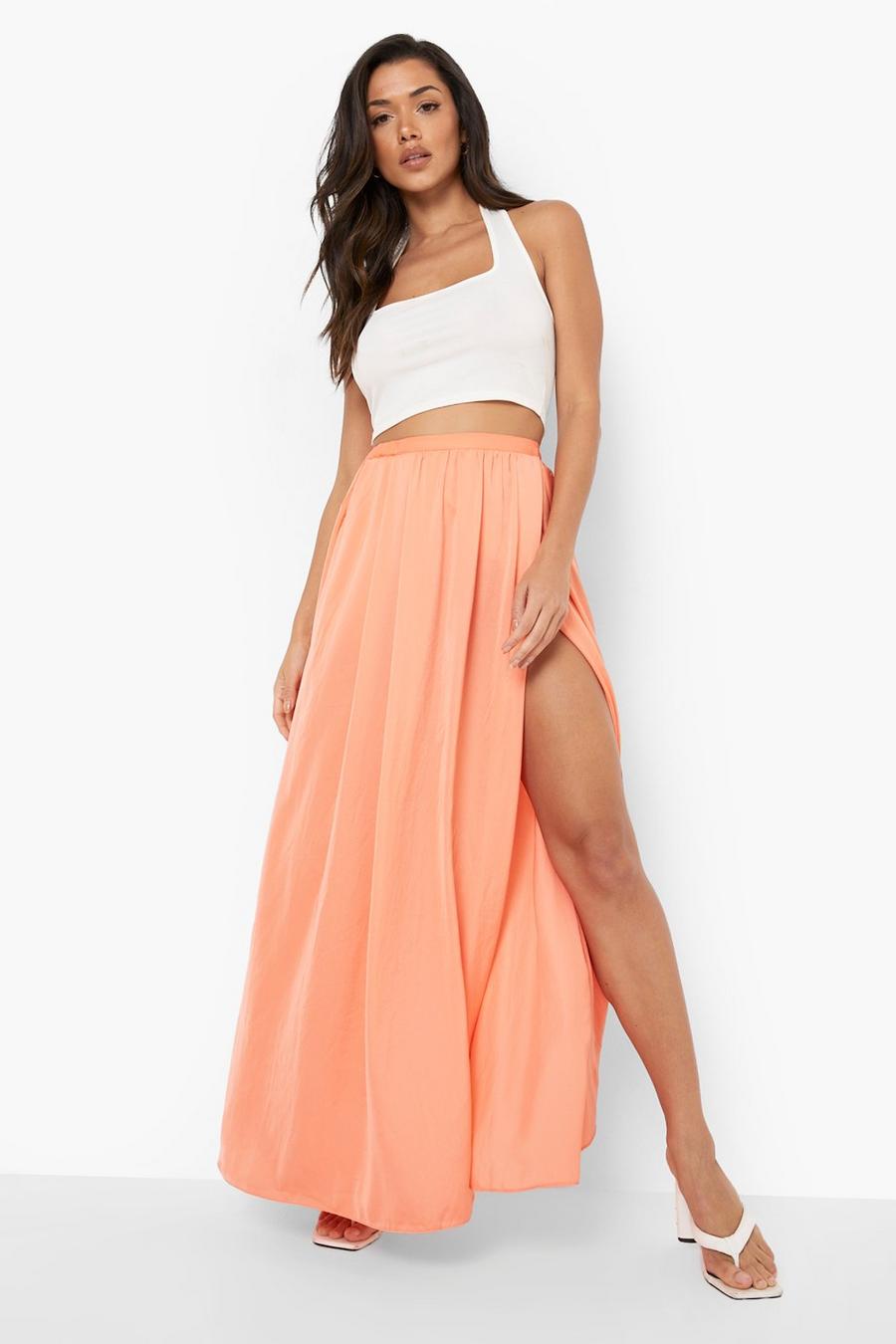 Orange Maxi Beach Skirt image number 1