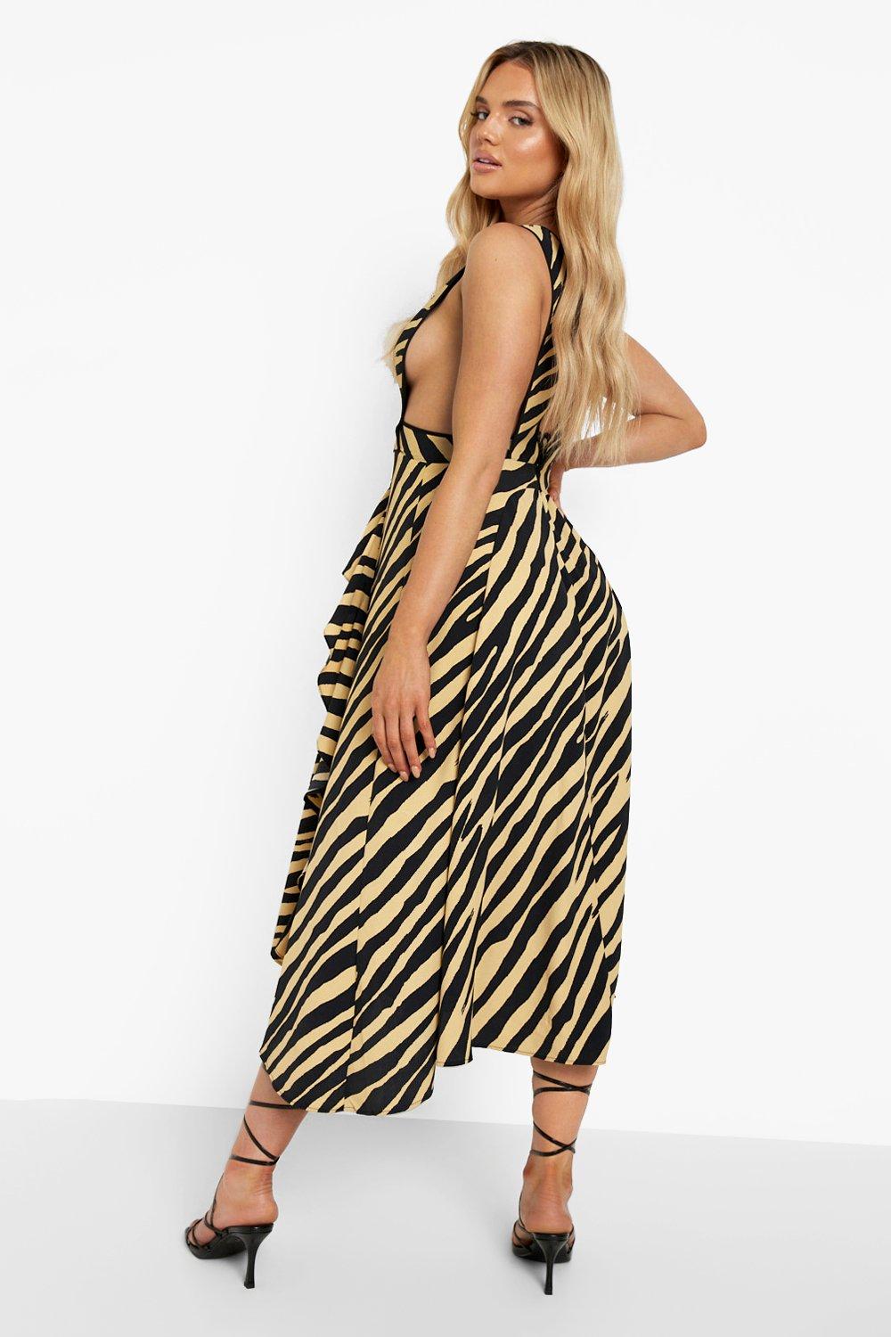 Zebra pinafore outlet dress topshop