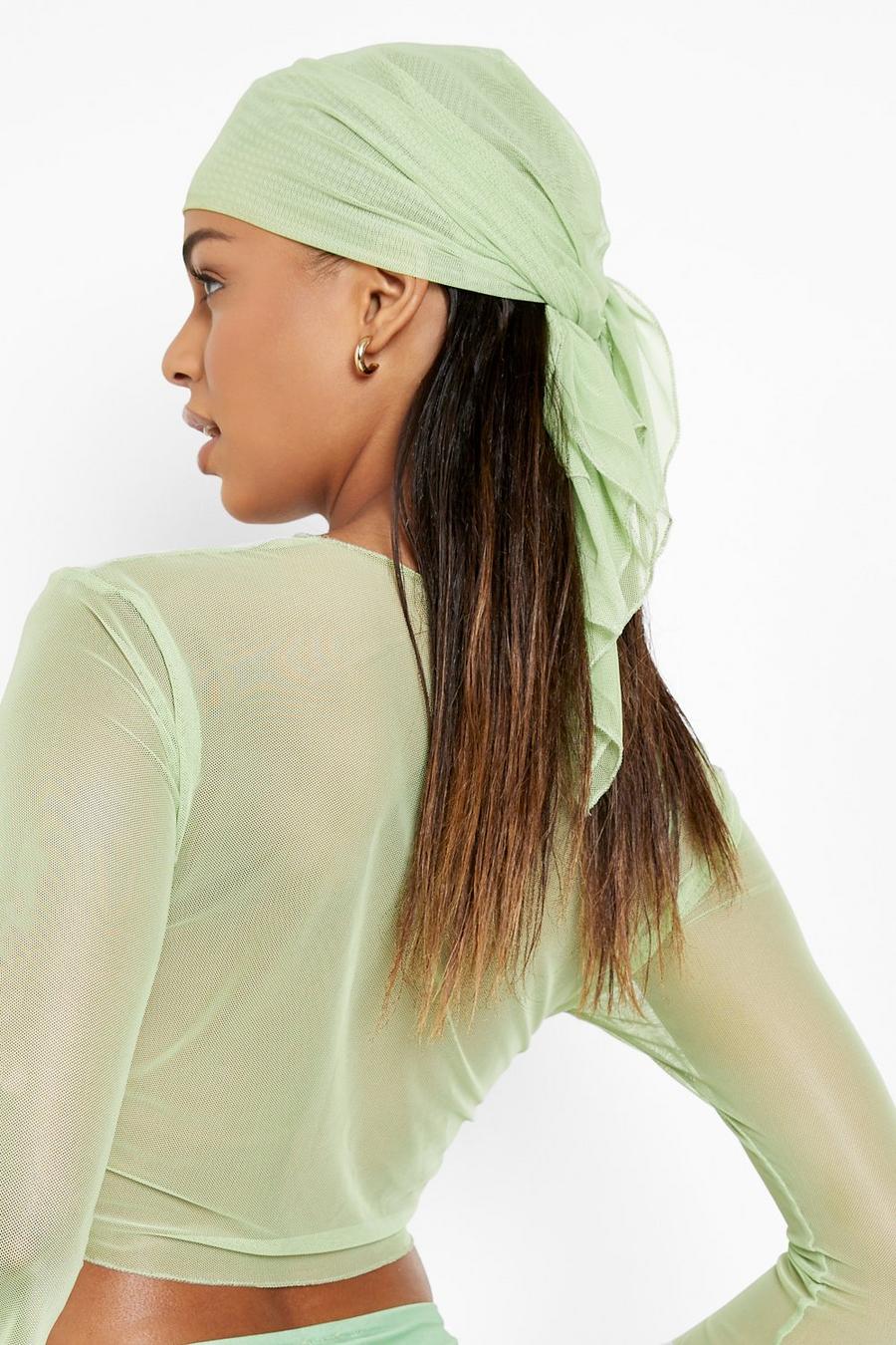 Green Mesh Head Scarf image number 1