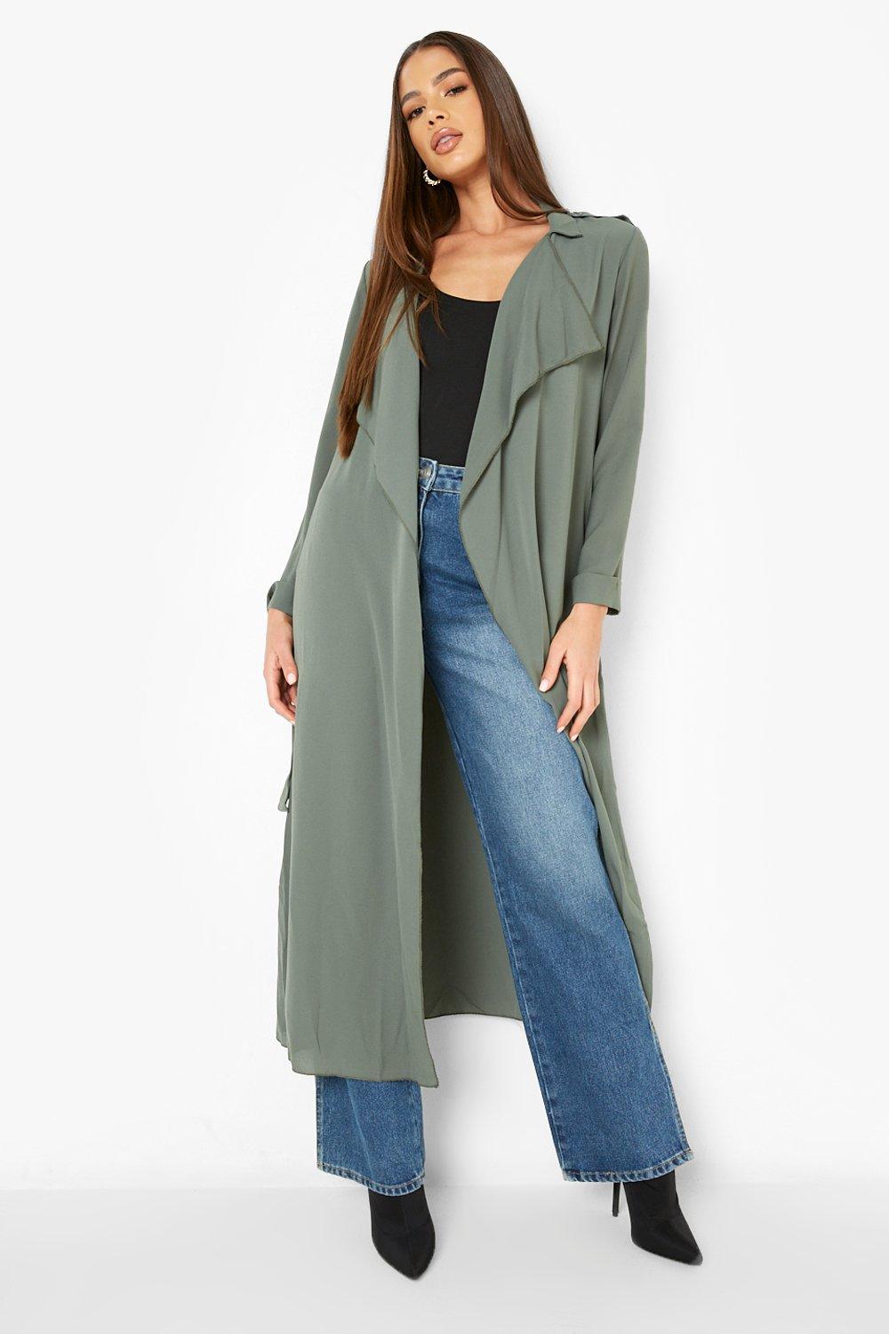 Khaki green shop waterfall jacket