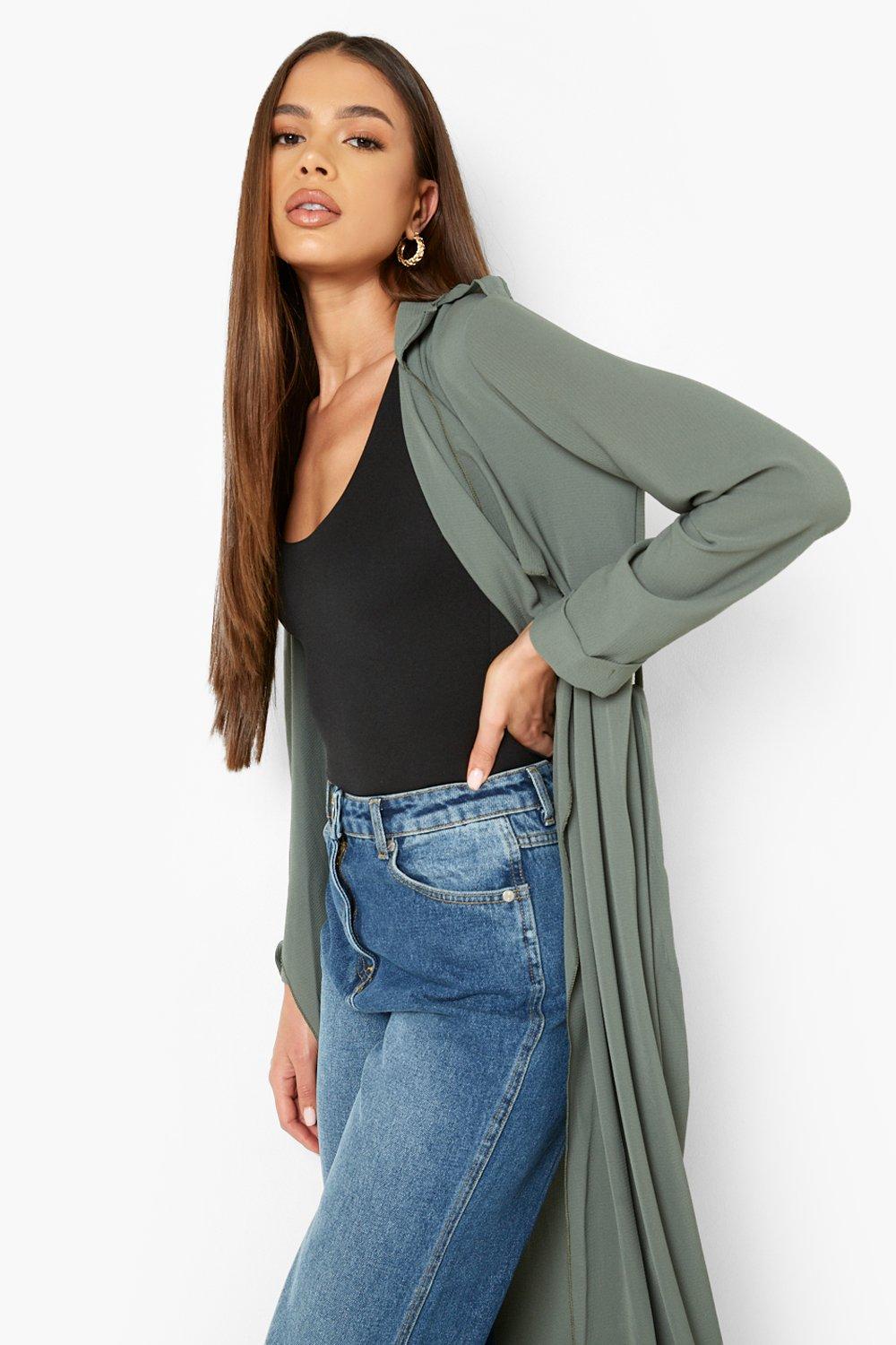 Chiffon shop waterfall jacket