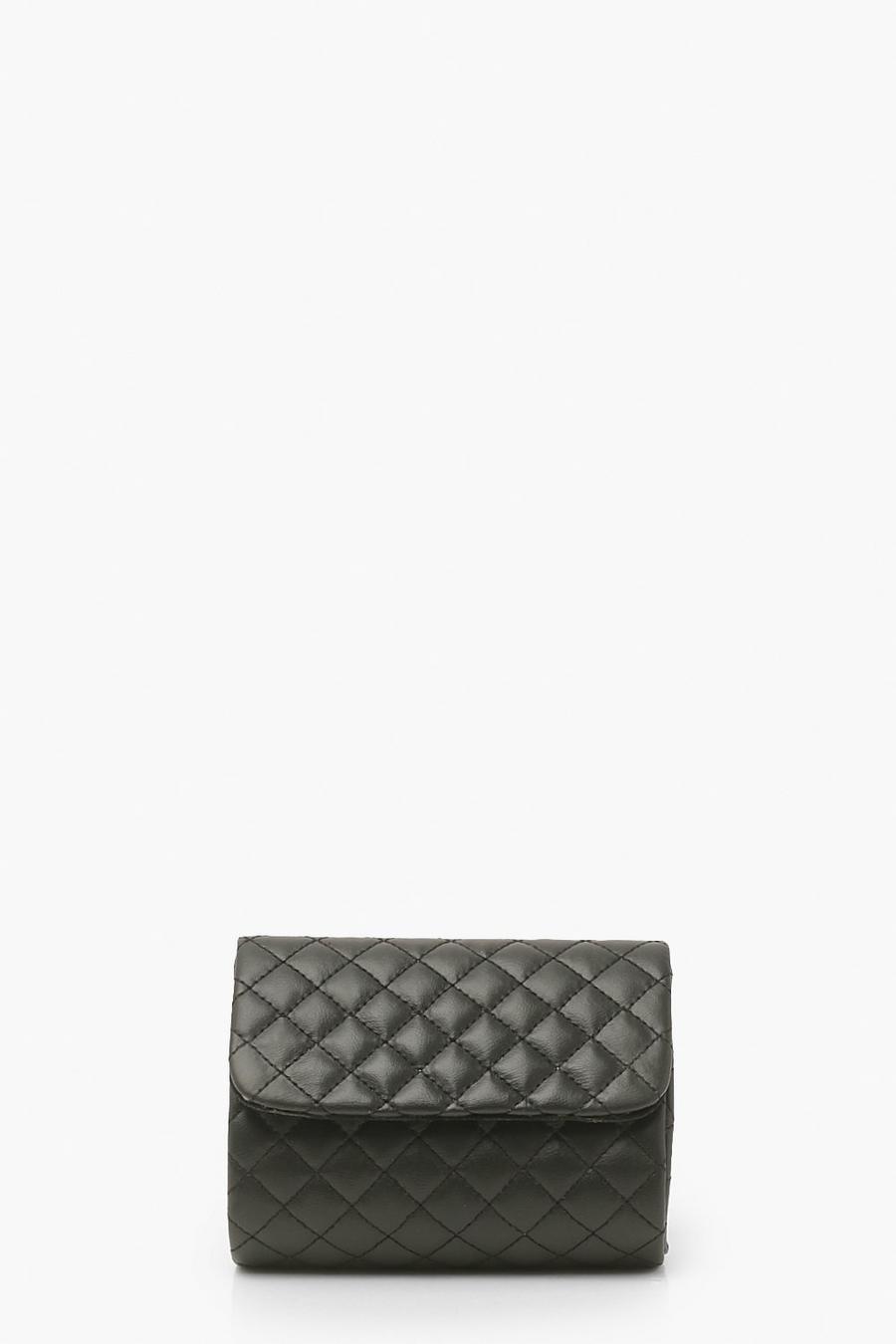 Black Quilted Mini Clutch image number 1