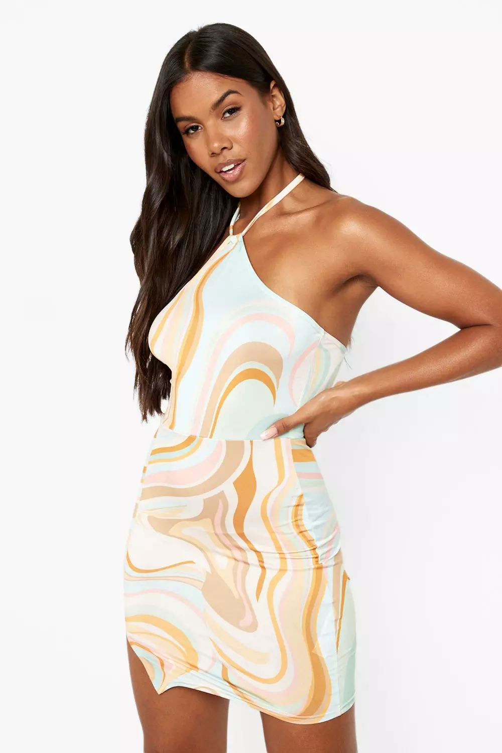 Side split mini outlet dress