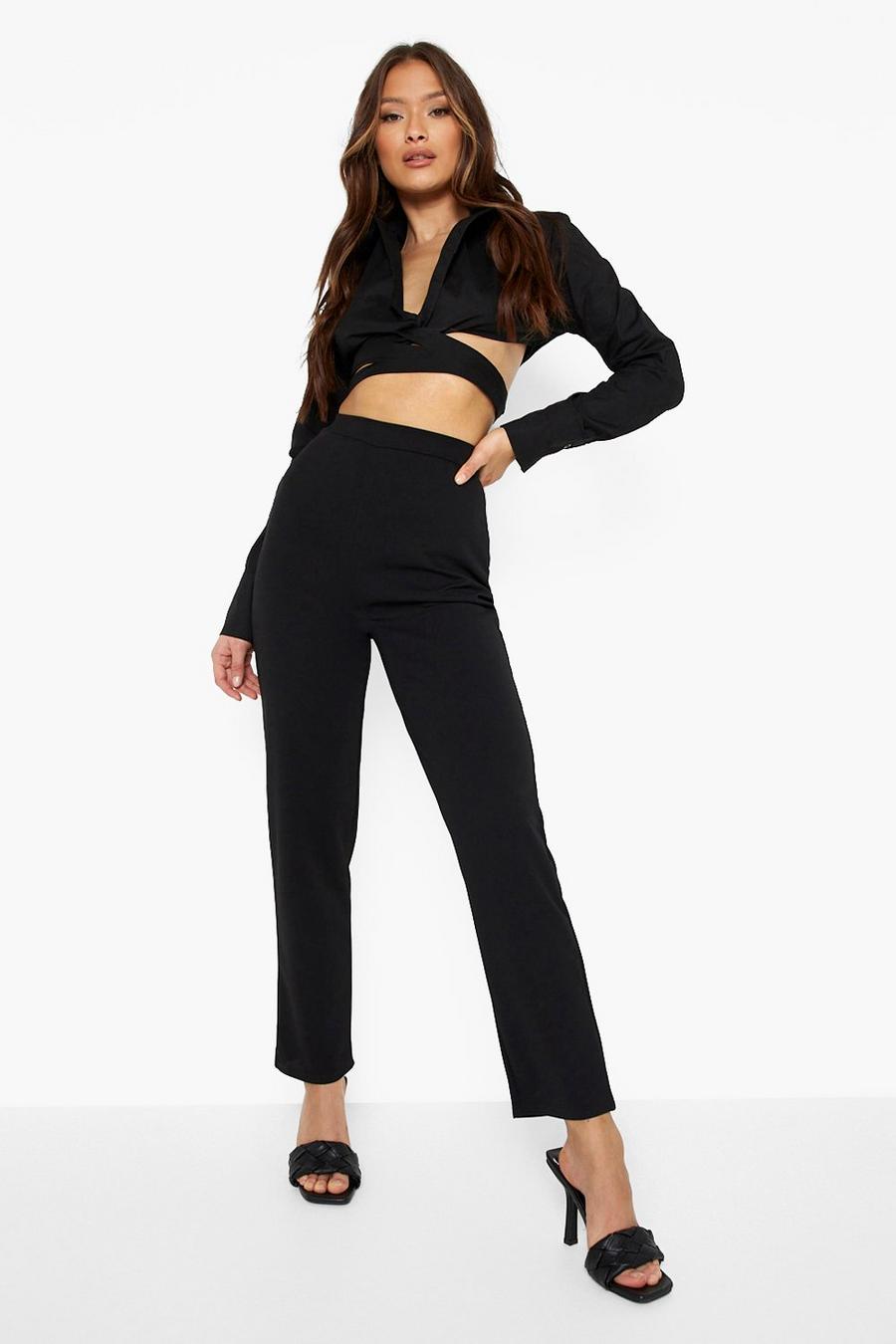 Black Tailored Skinny Trousers image number 1