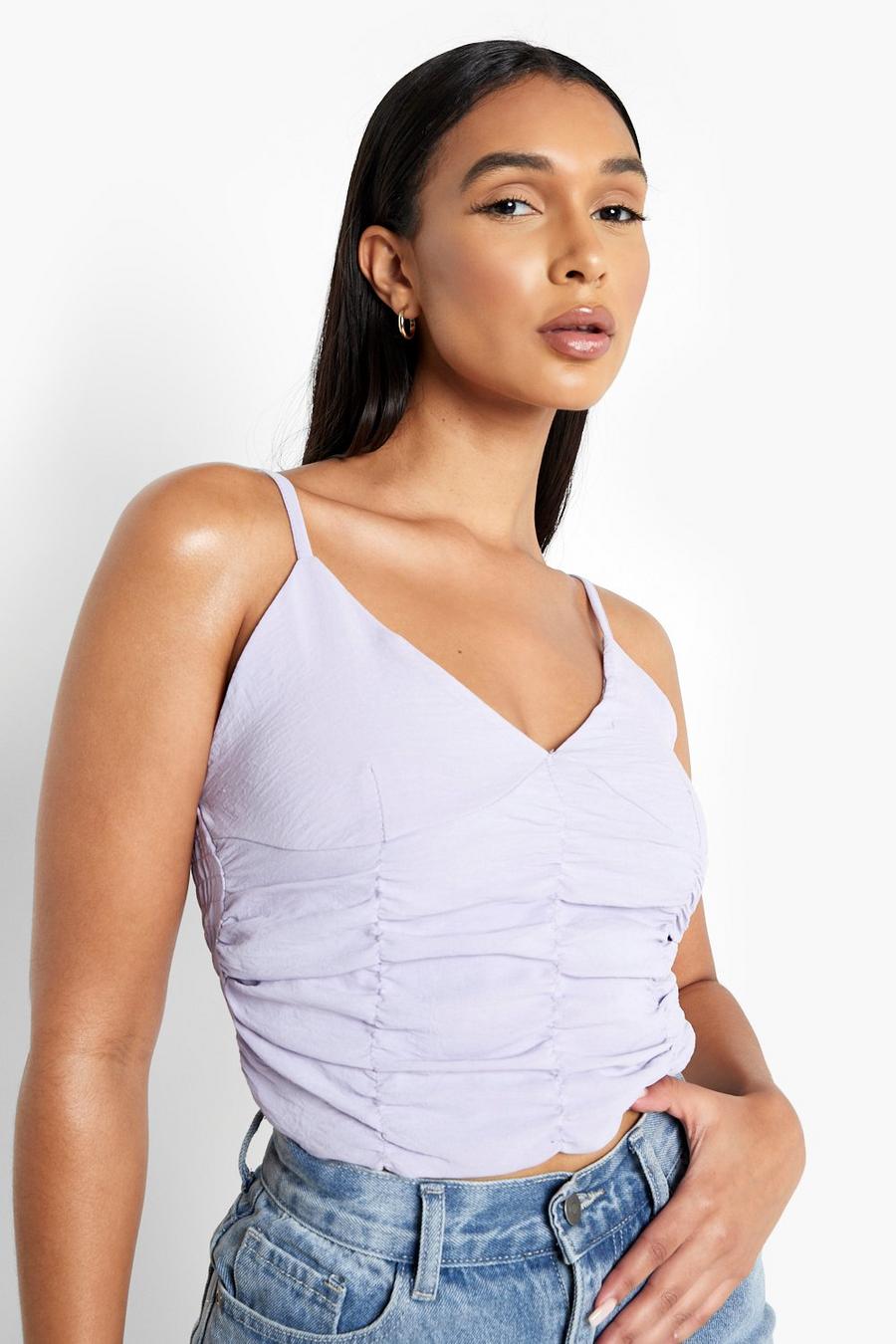 Lilac Ruched Detail Cami image number 1