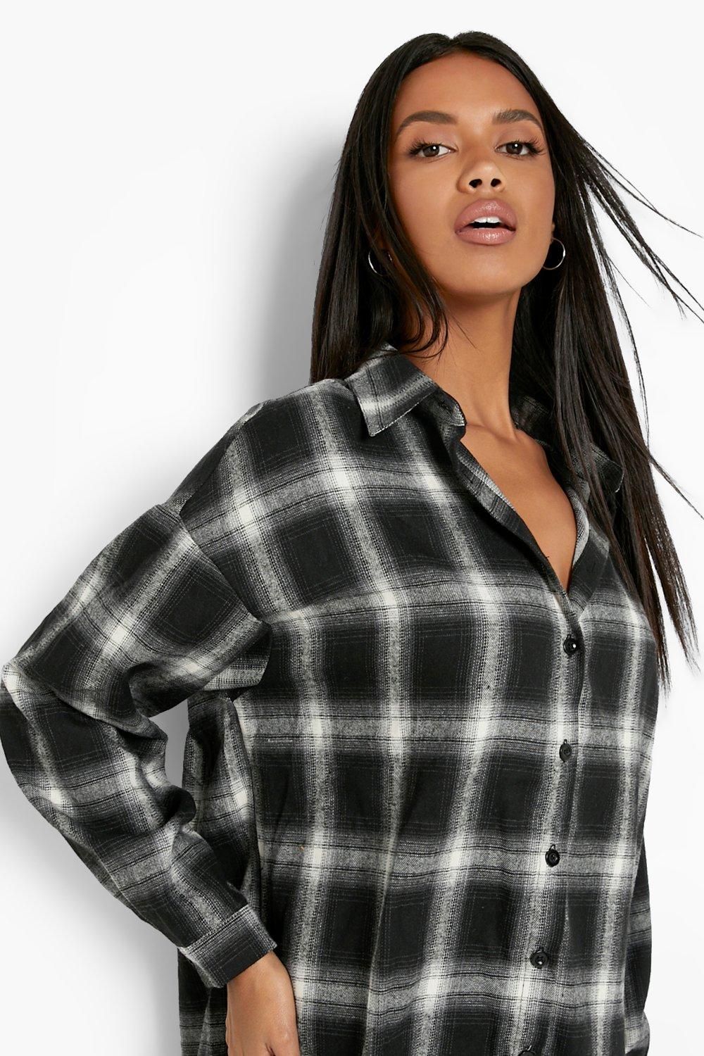 Turtleneck with flannel shirt sale