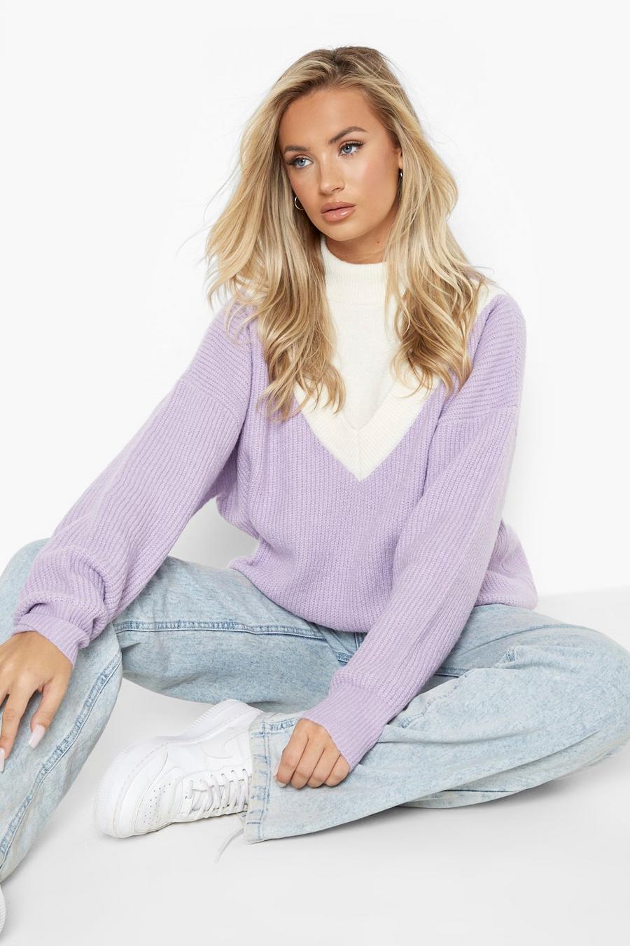 Lilac Diamond Sweater image number 1