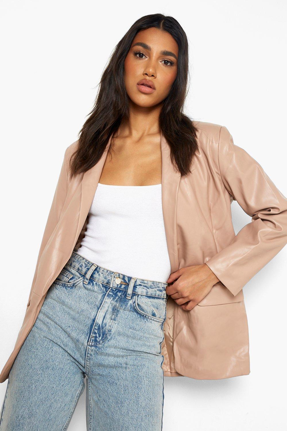 camel boyfriend blazer