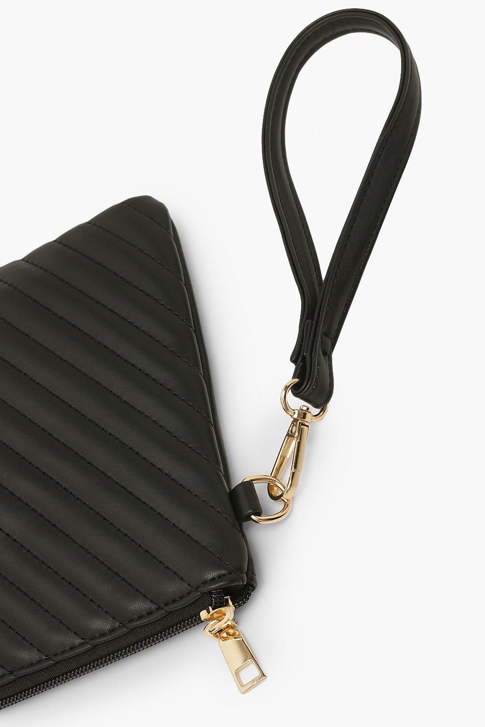 Quilted Zip Clutch Bag boohoo AU