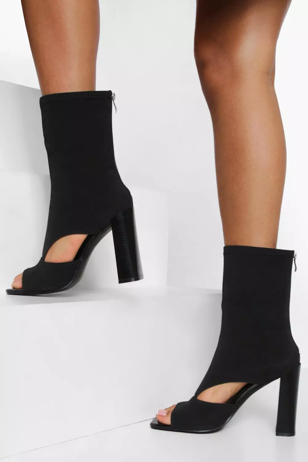 Cut out store peep toe boots