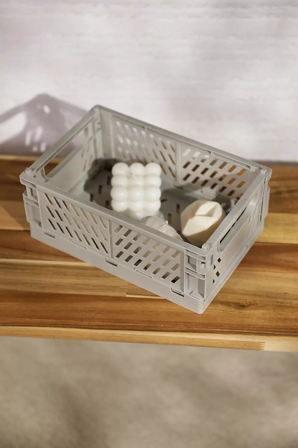 Grey Stackable Plastic Boxes alternative image