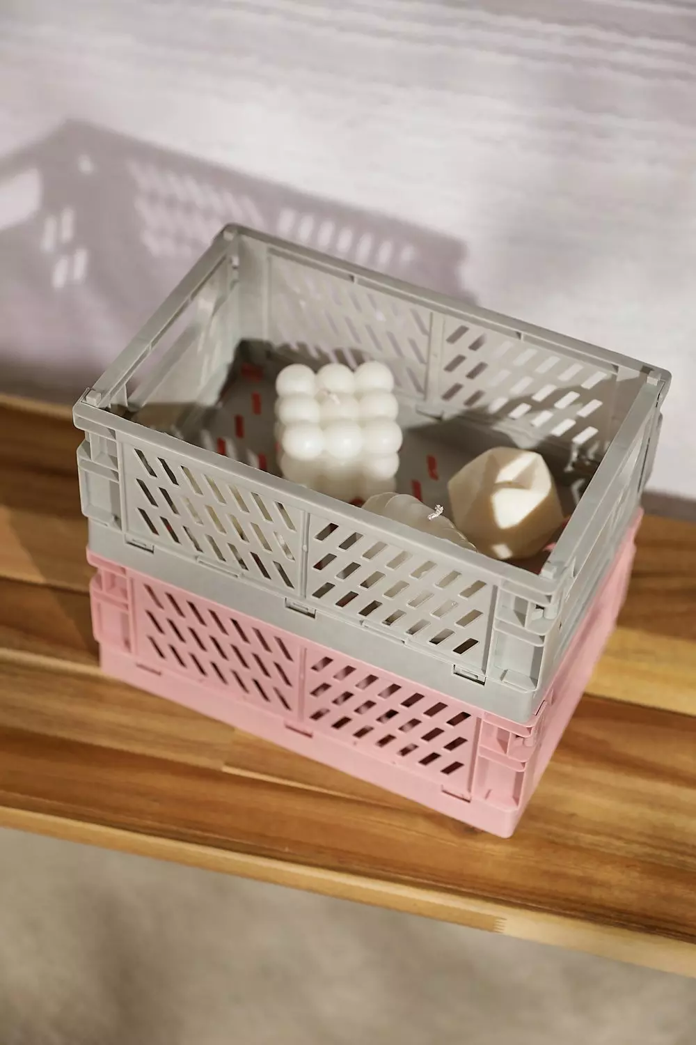 Grey Stackable Plastic Boxes alternative image