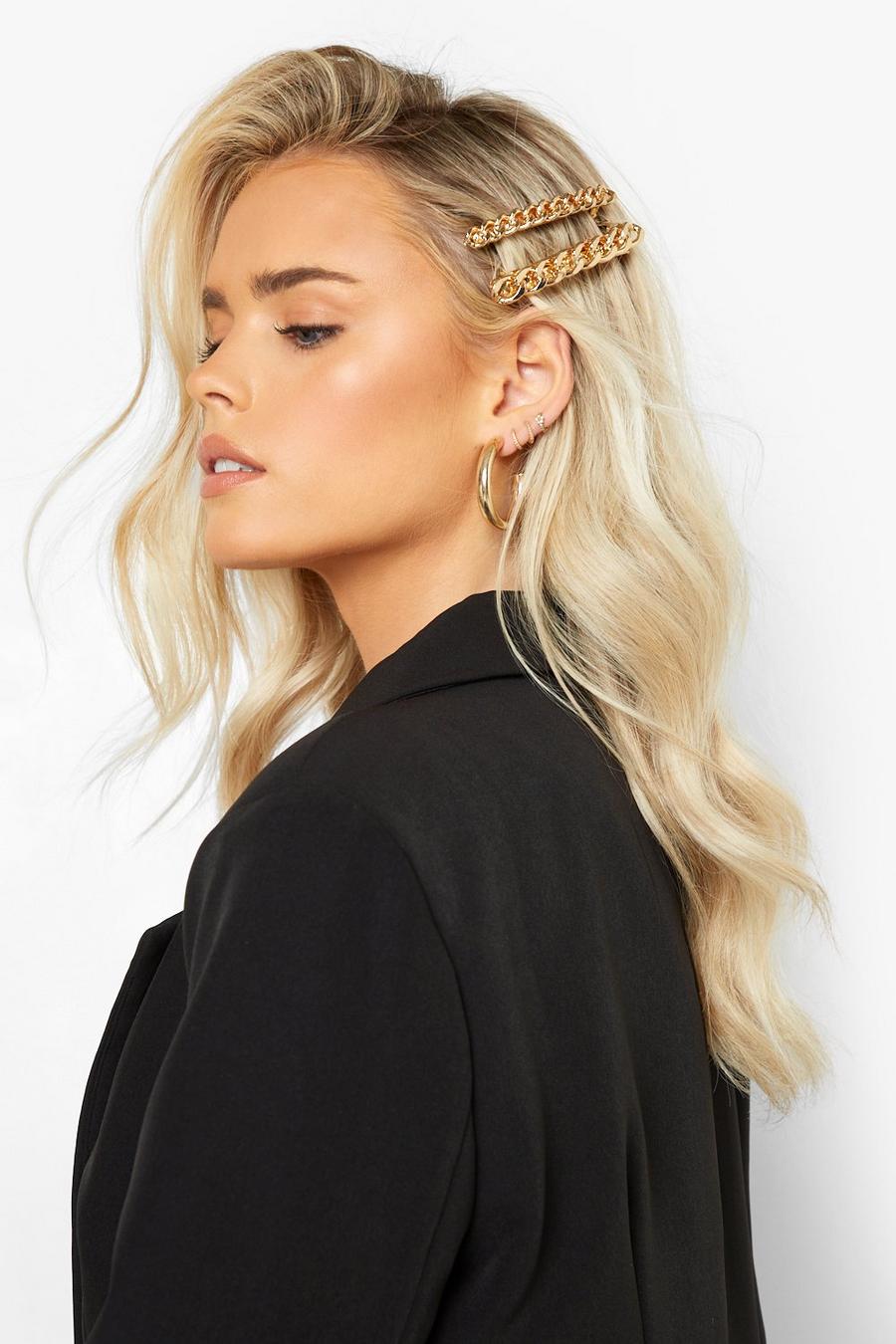 2 Pack Gold Chain Hair Slide image number 1
