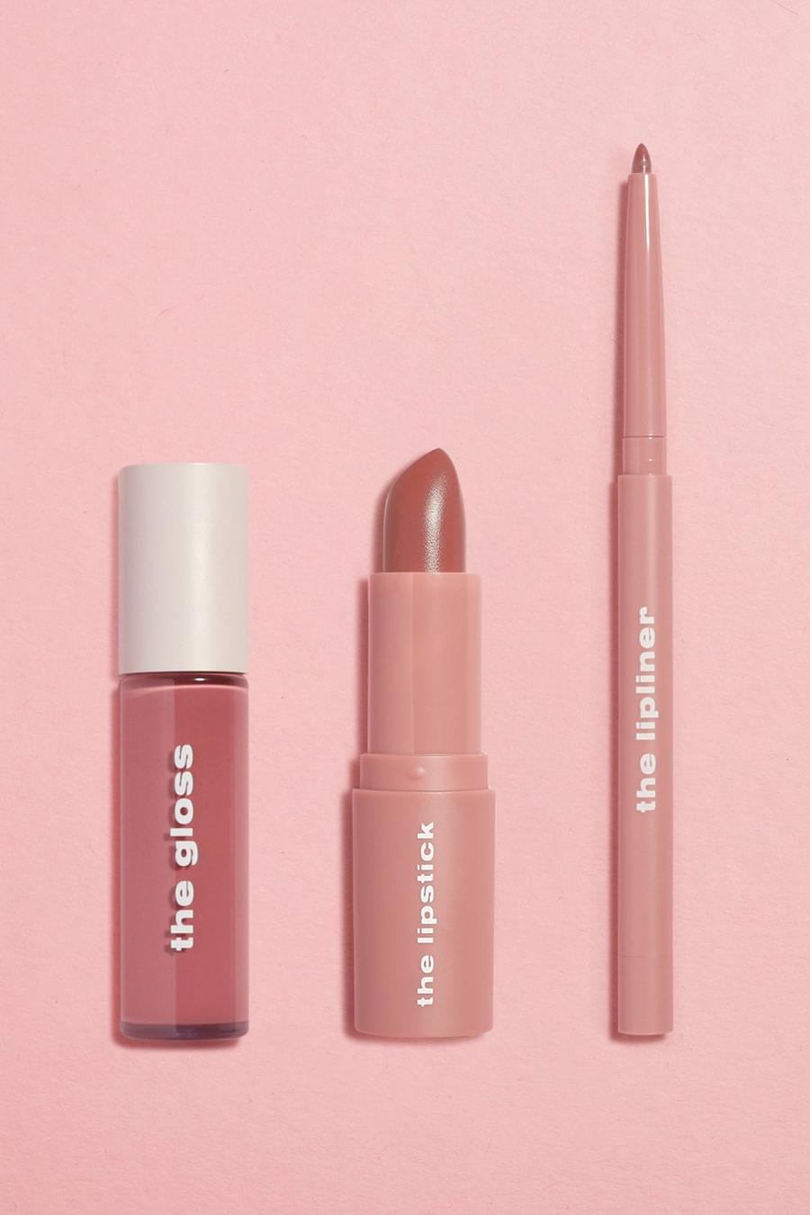 Pink rose Lips Set - Lipstick, Gloss and Lip Liner image number 1