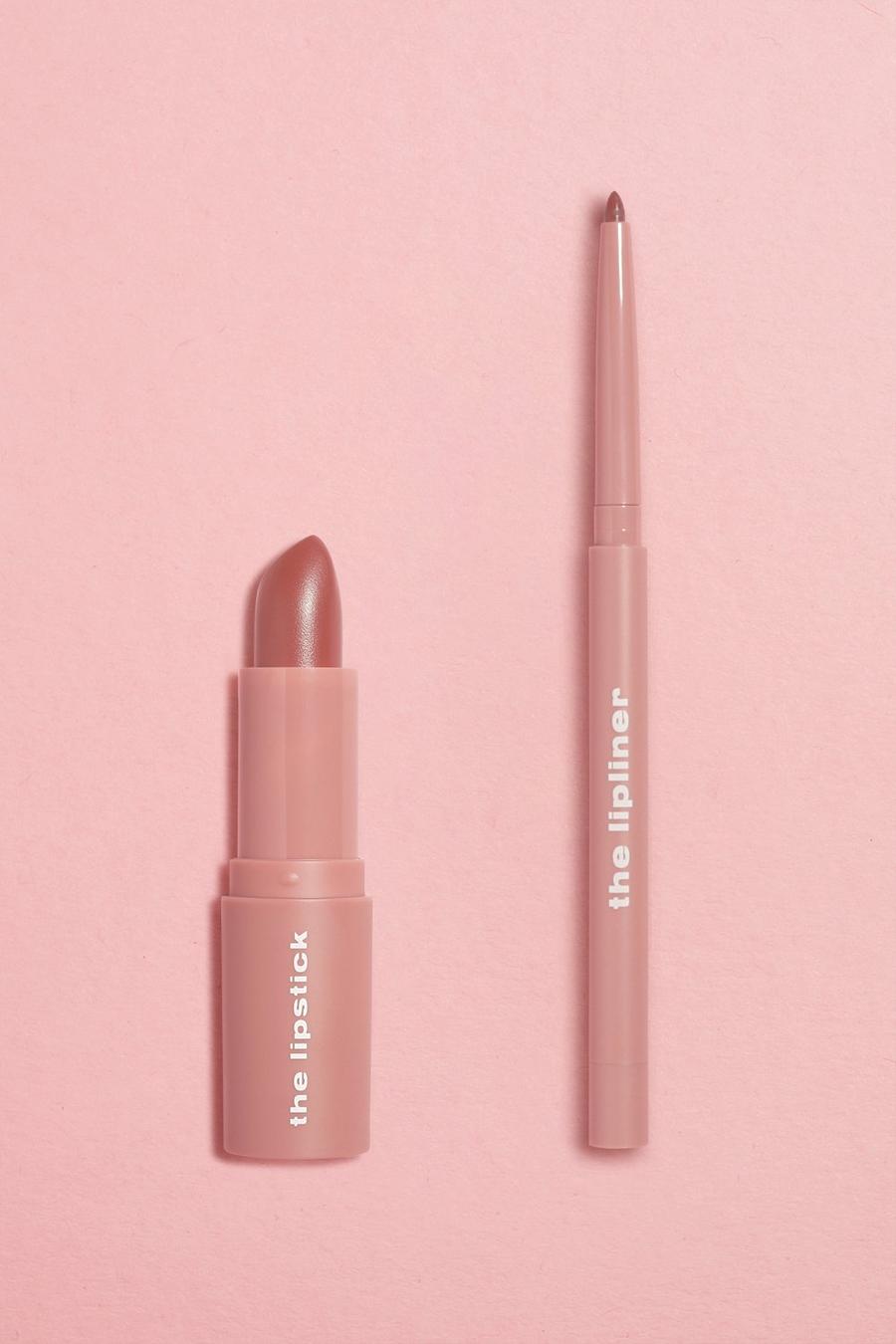 Lipstick and Lip Liner Set - Pink