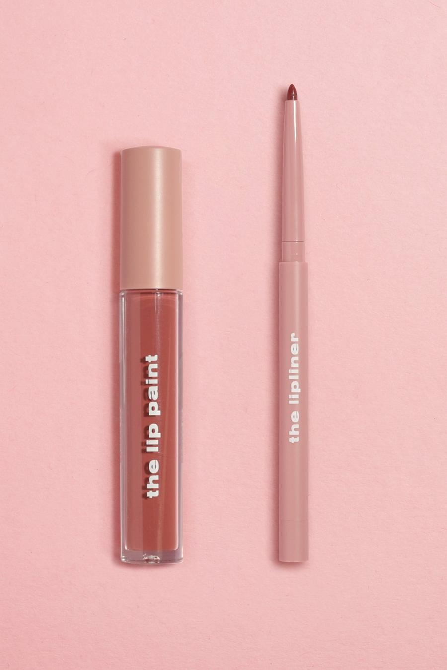 boohoo BEAUTY The Matte Lip Set - Brown image number 1