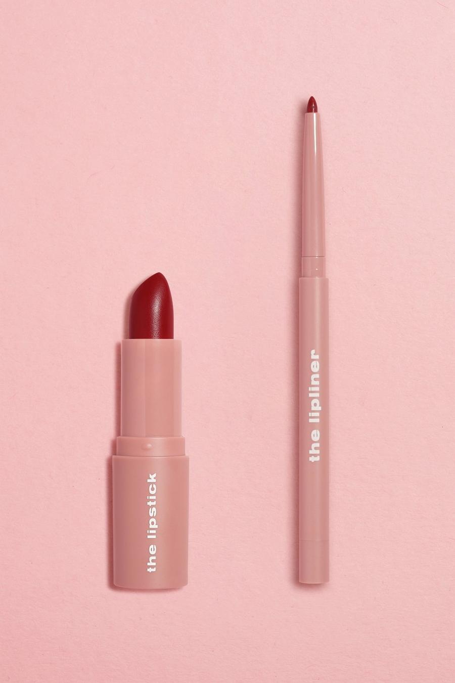 Boohoo Beauty Klassisches Lippenset - Rot, Red rouge