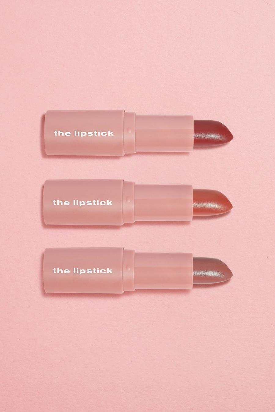 boohoo BEAUTY The Lipstick Edit - Brown image number 1