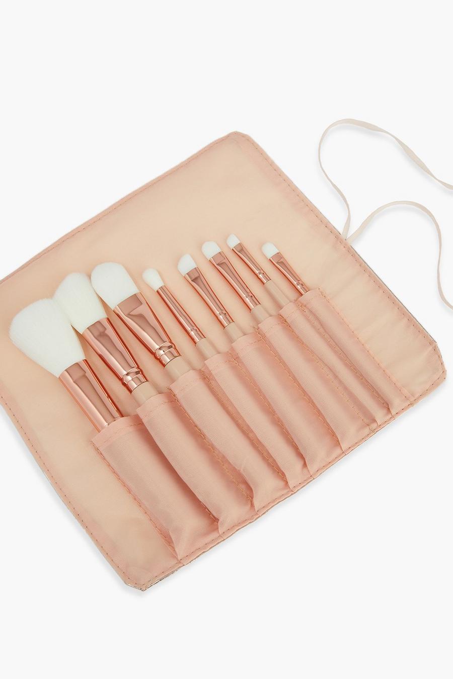 Pink rosa Academy Of Colour Brushes Set With Wrap
