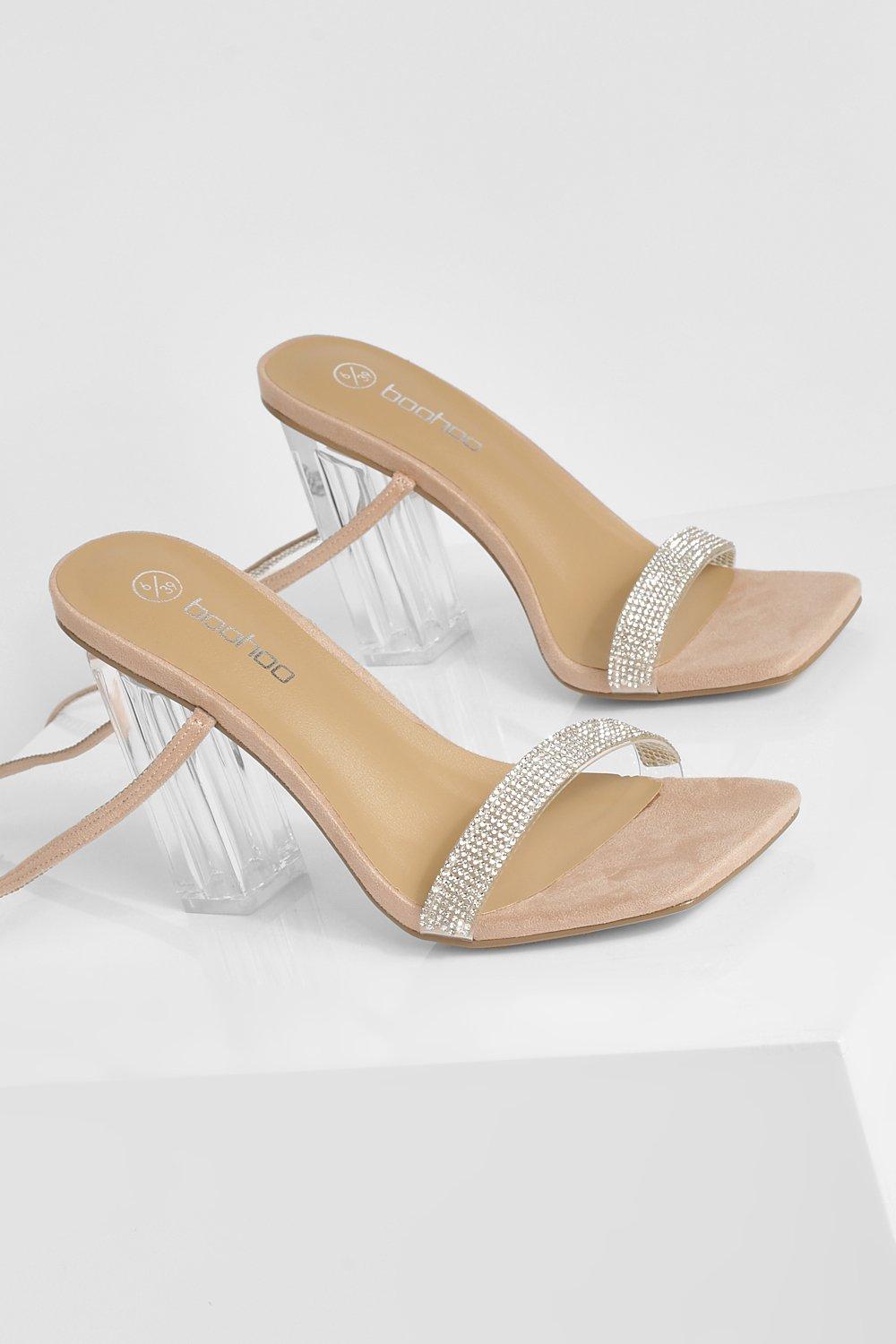 Nude sale plastic heels