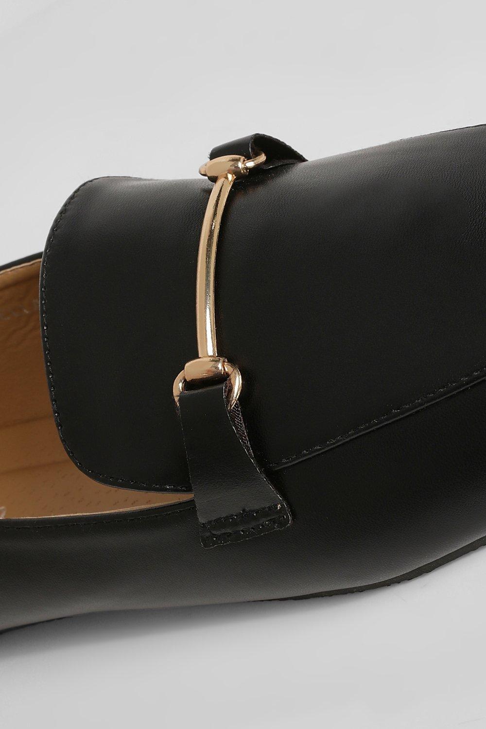 Loafers with clearance gold bar