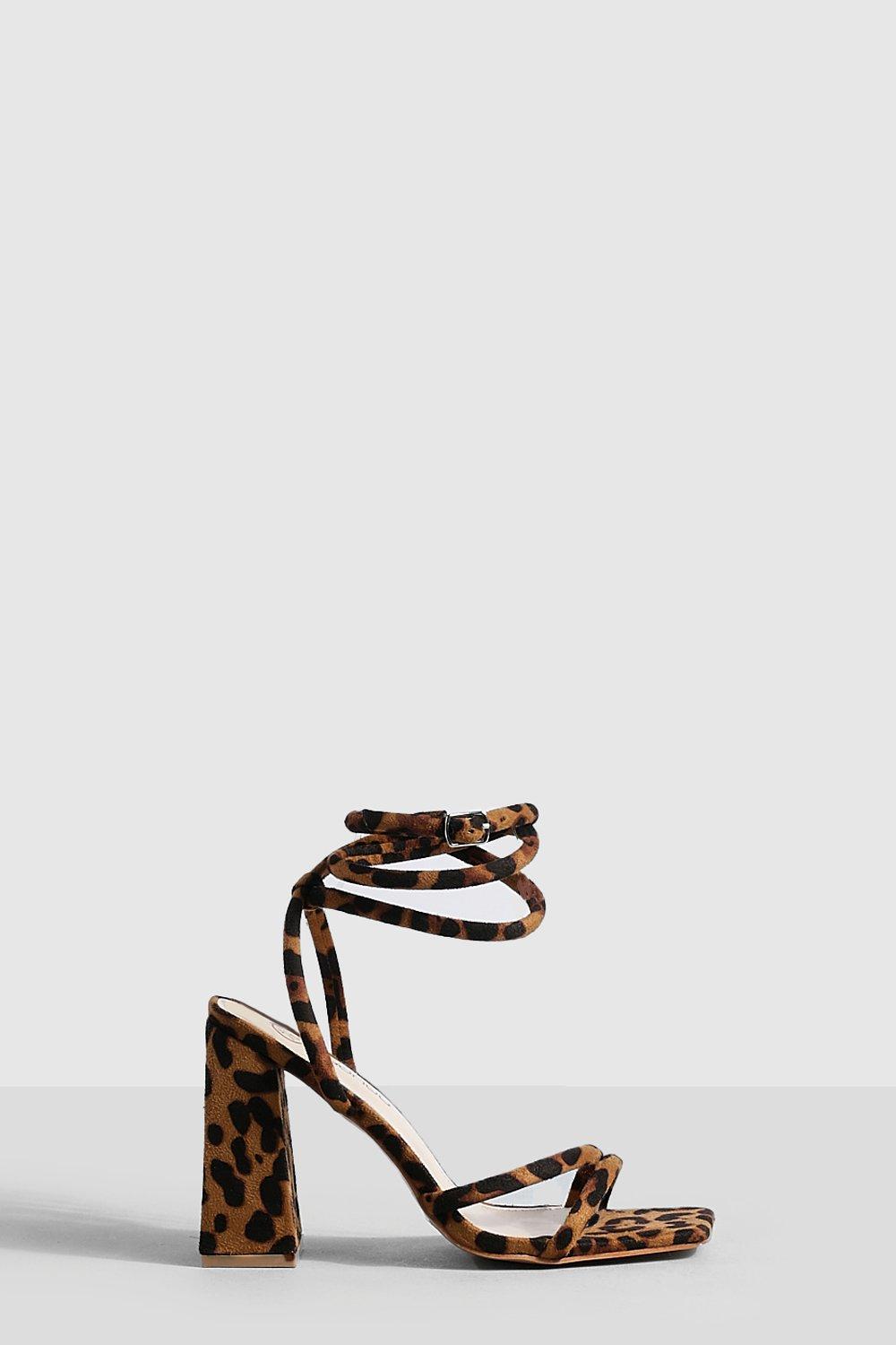 Strappy cheetah outlet heels