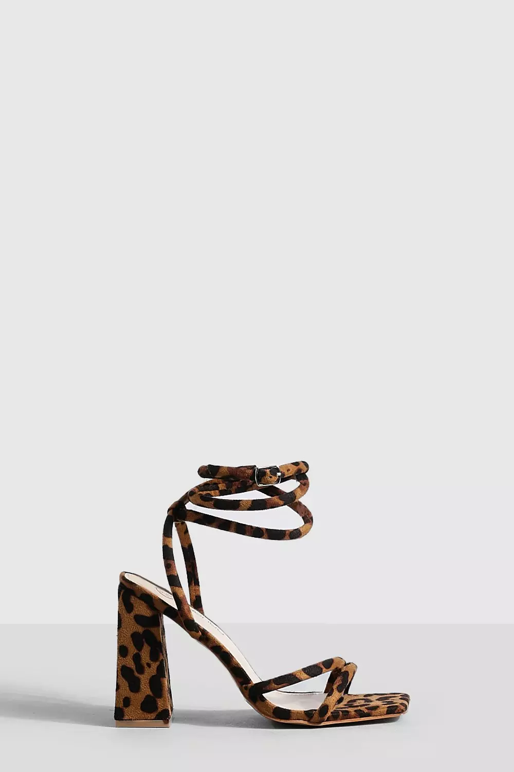 Animal print best sale strappy heels