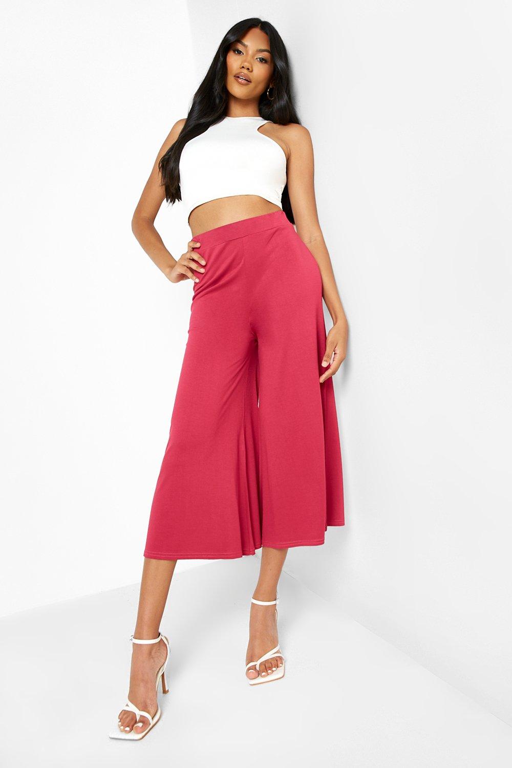 Red High Rise Culottes |193101901-chili-Oil