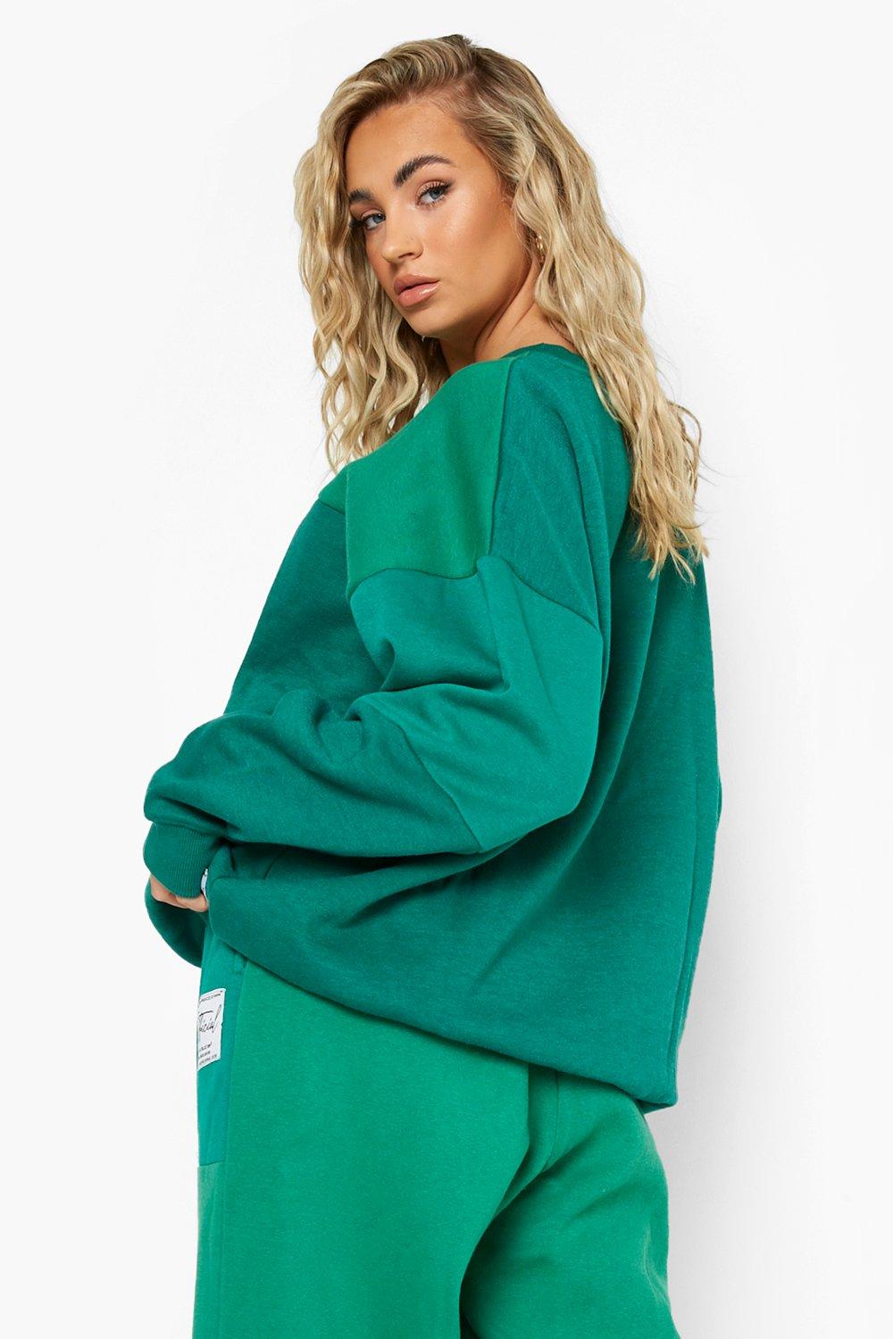 Green colour hot sale sweatshirt