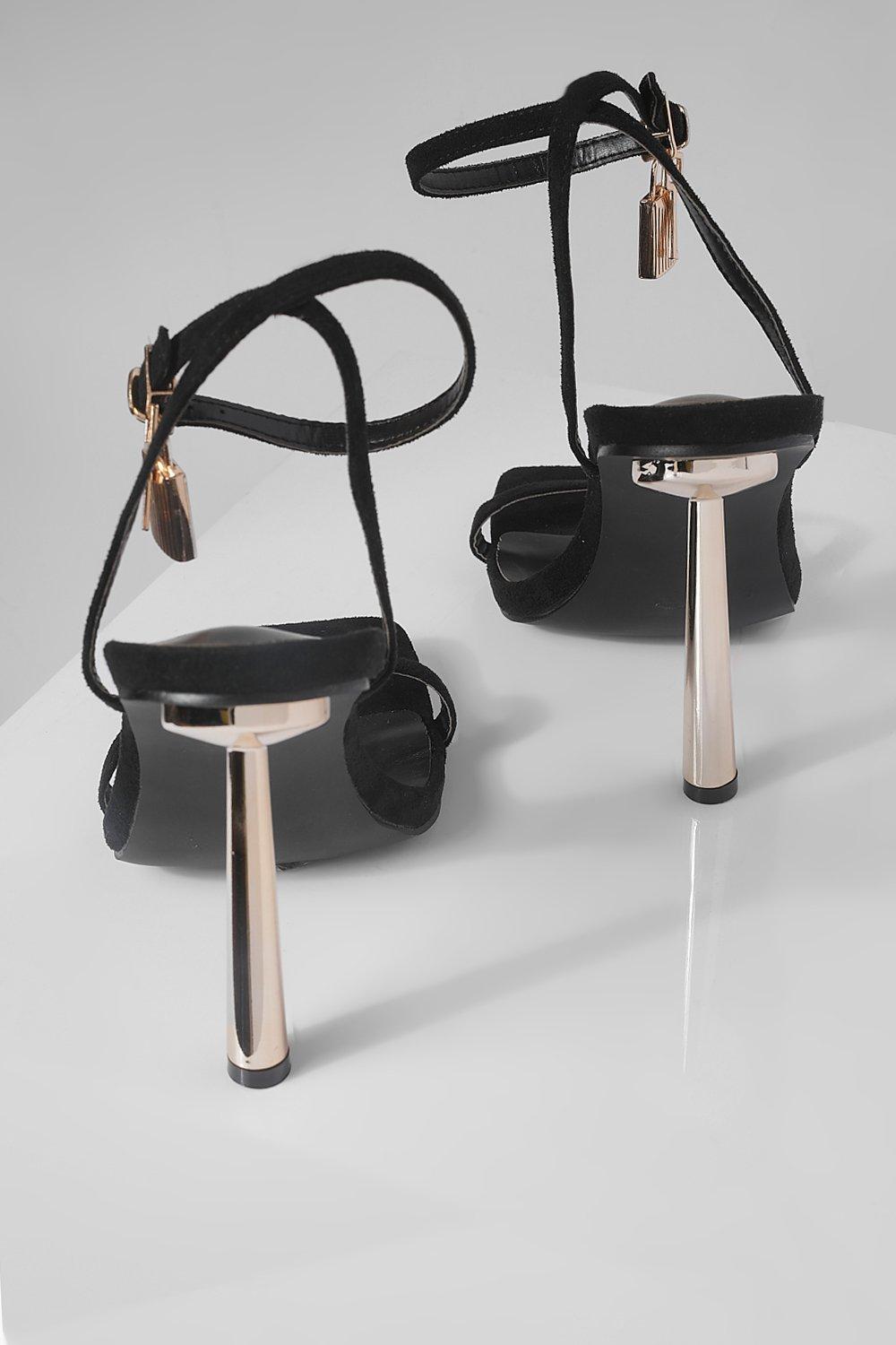 Wide Width Padlock Detail Heel boohoo CA