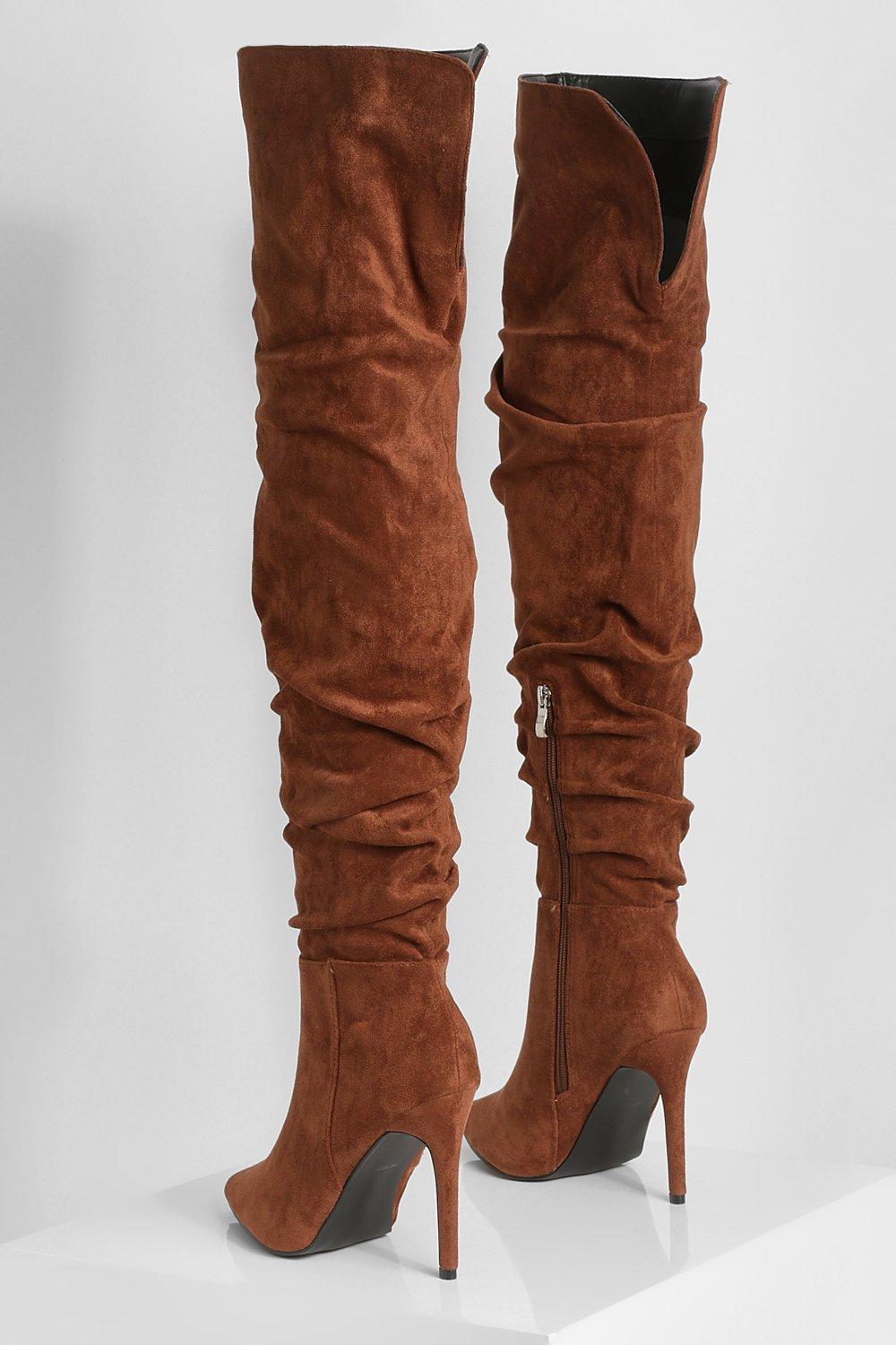 Thigh high boots hot sale wide thigh