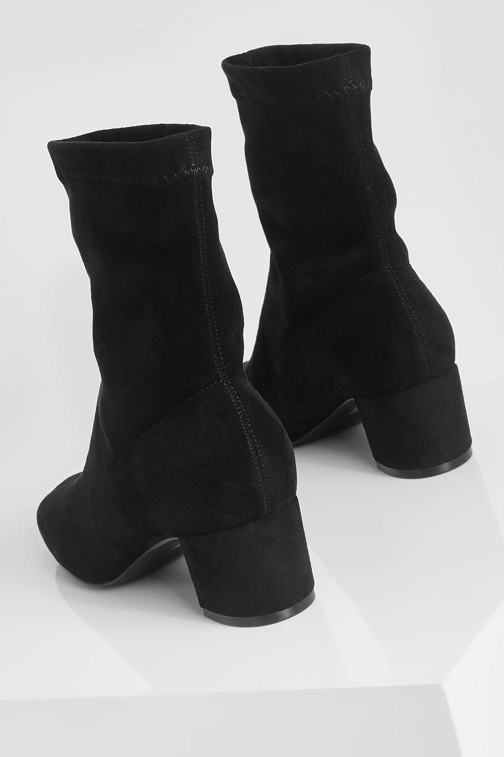 Black round best sale toe sock boots