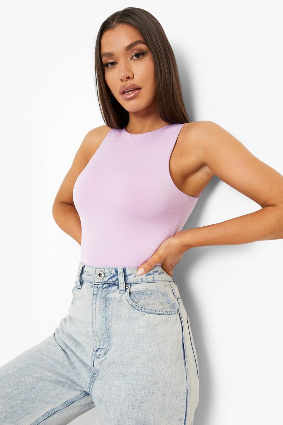Lilac Double Slinky Racer Bodysuit image number 1