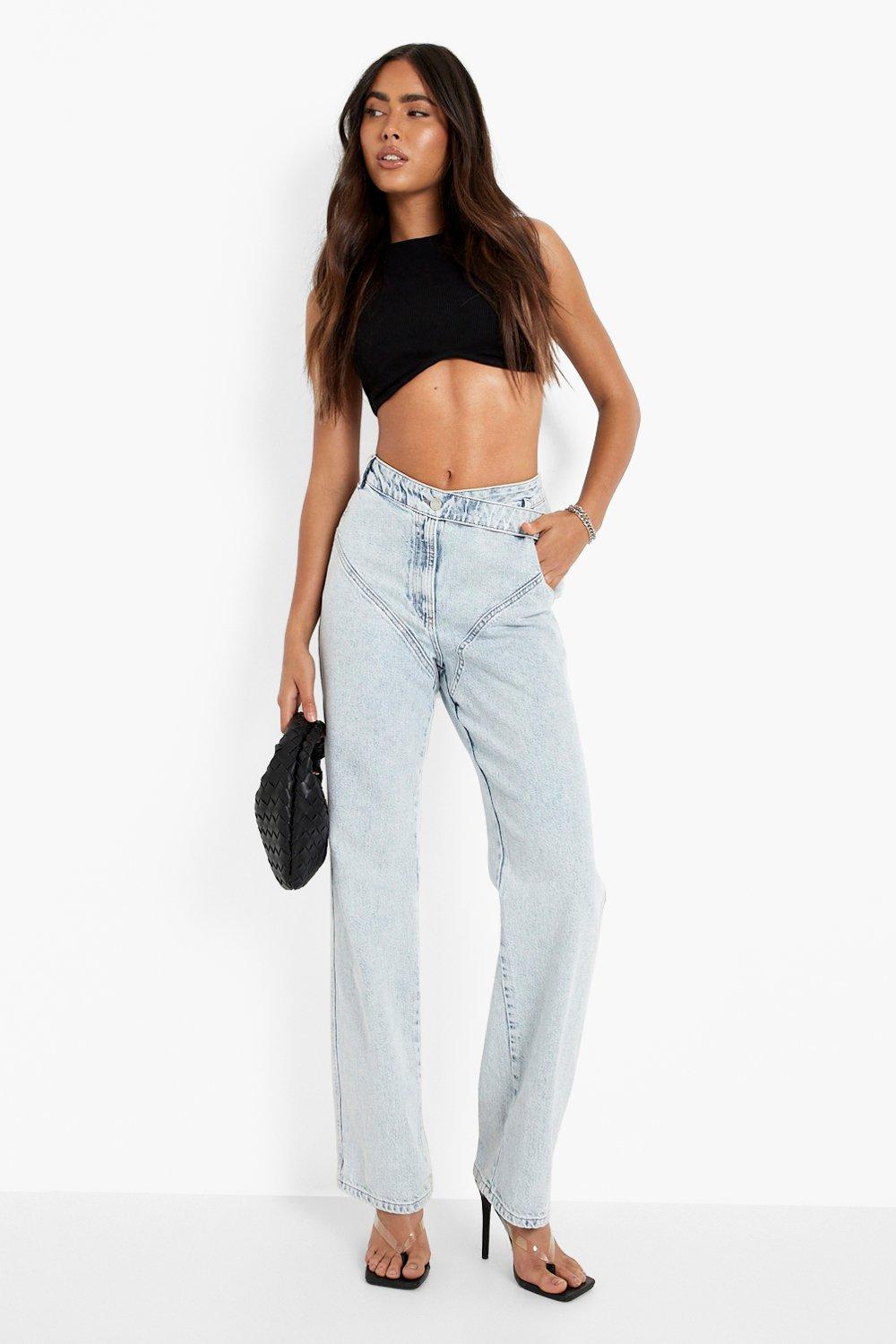 Rib Racer Neck Underbust Detail Crop Top | boohoo USA