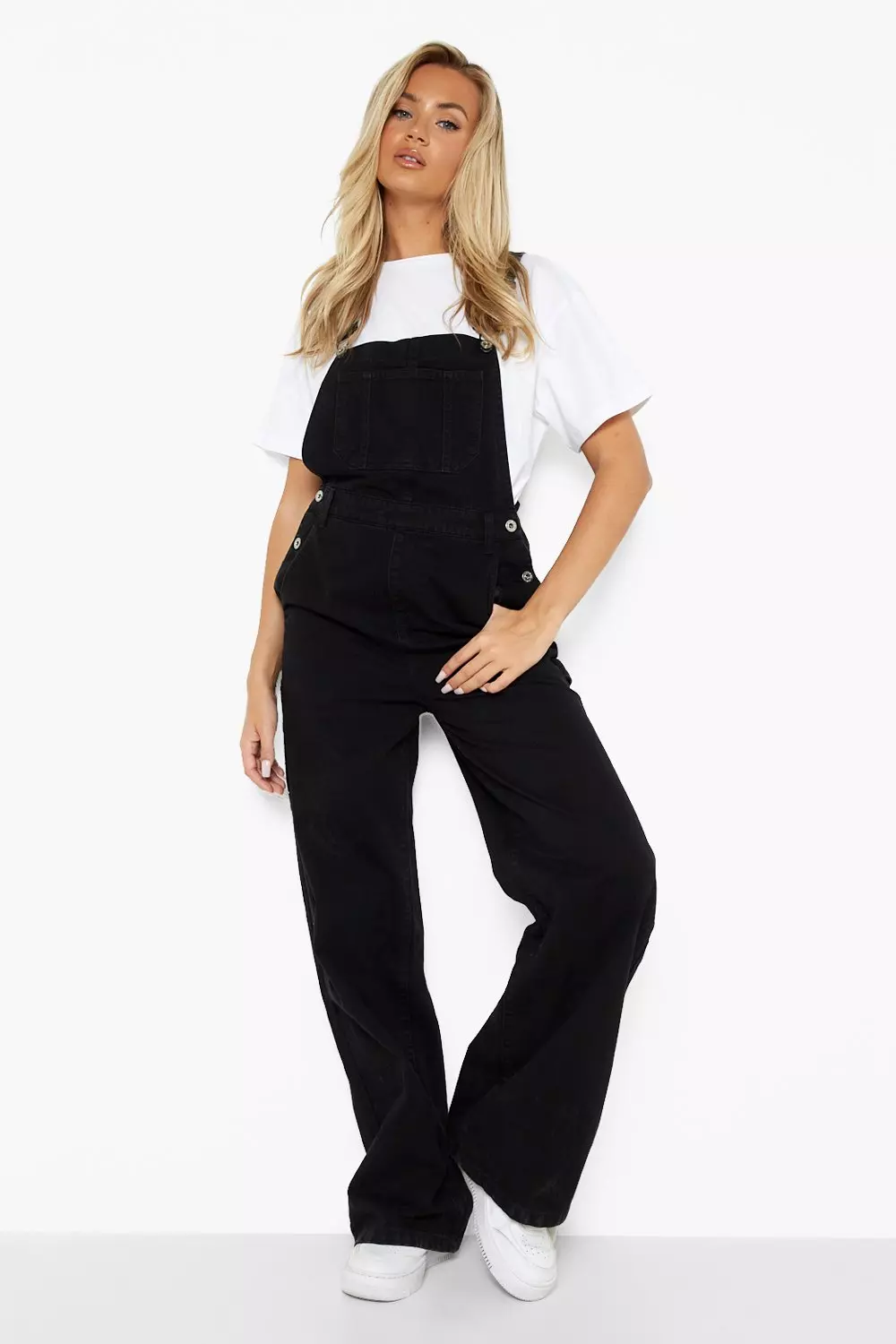 Black store boyfriend dungarees