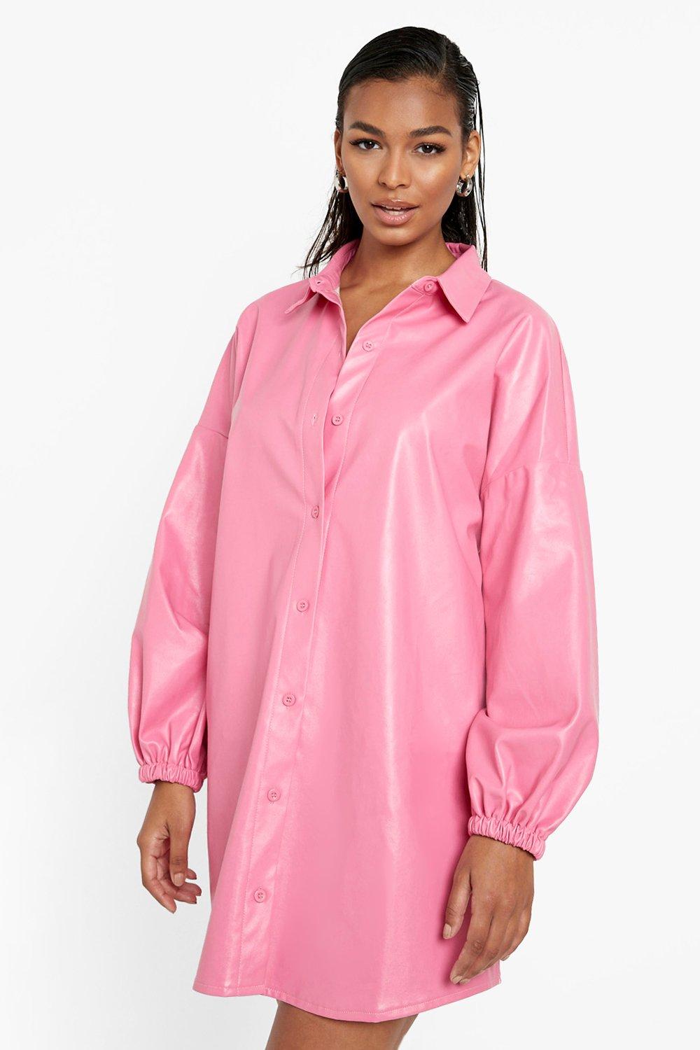 shirt dress pink