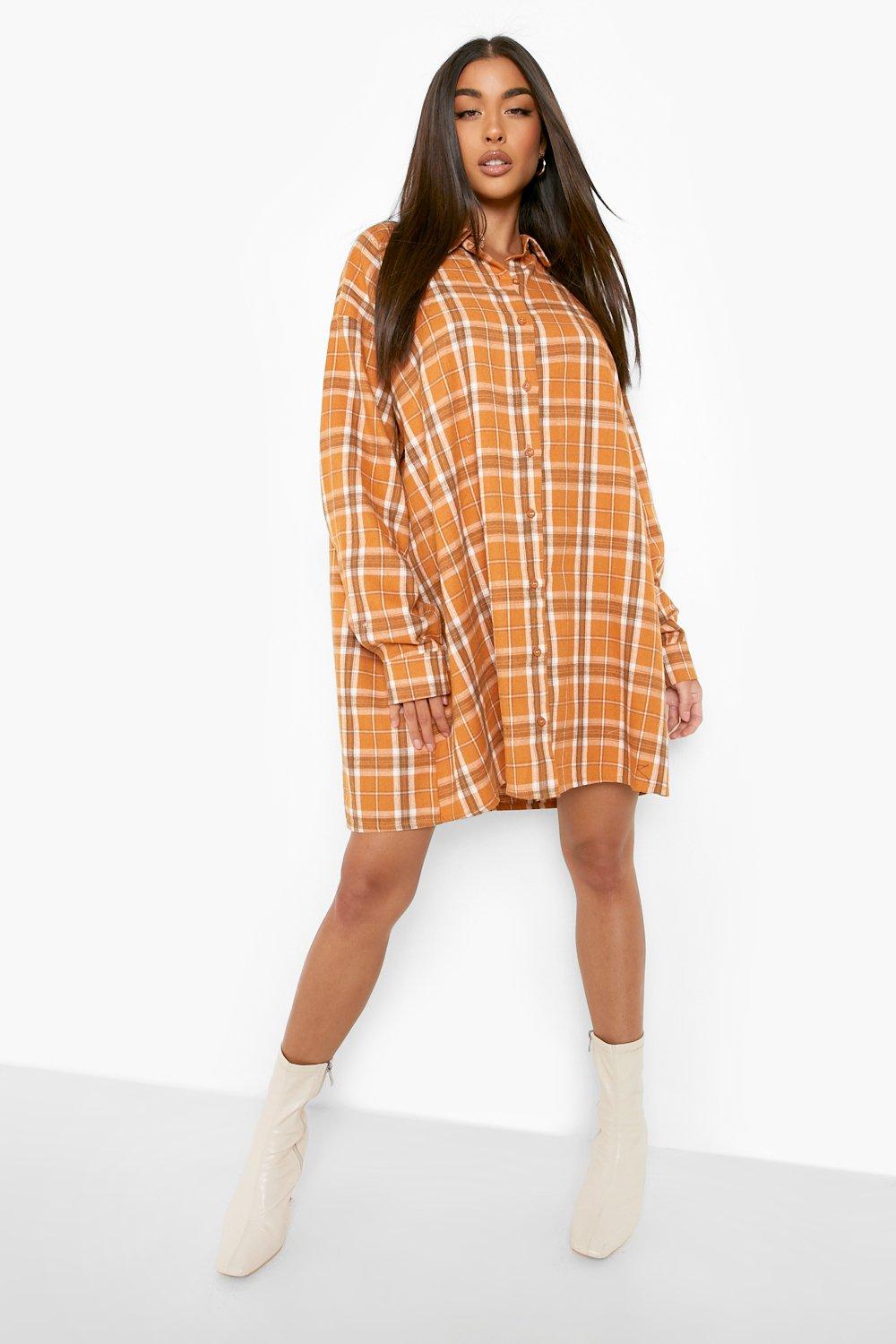 Smudge Print Oversized Shirt Dress