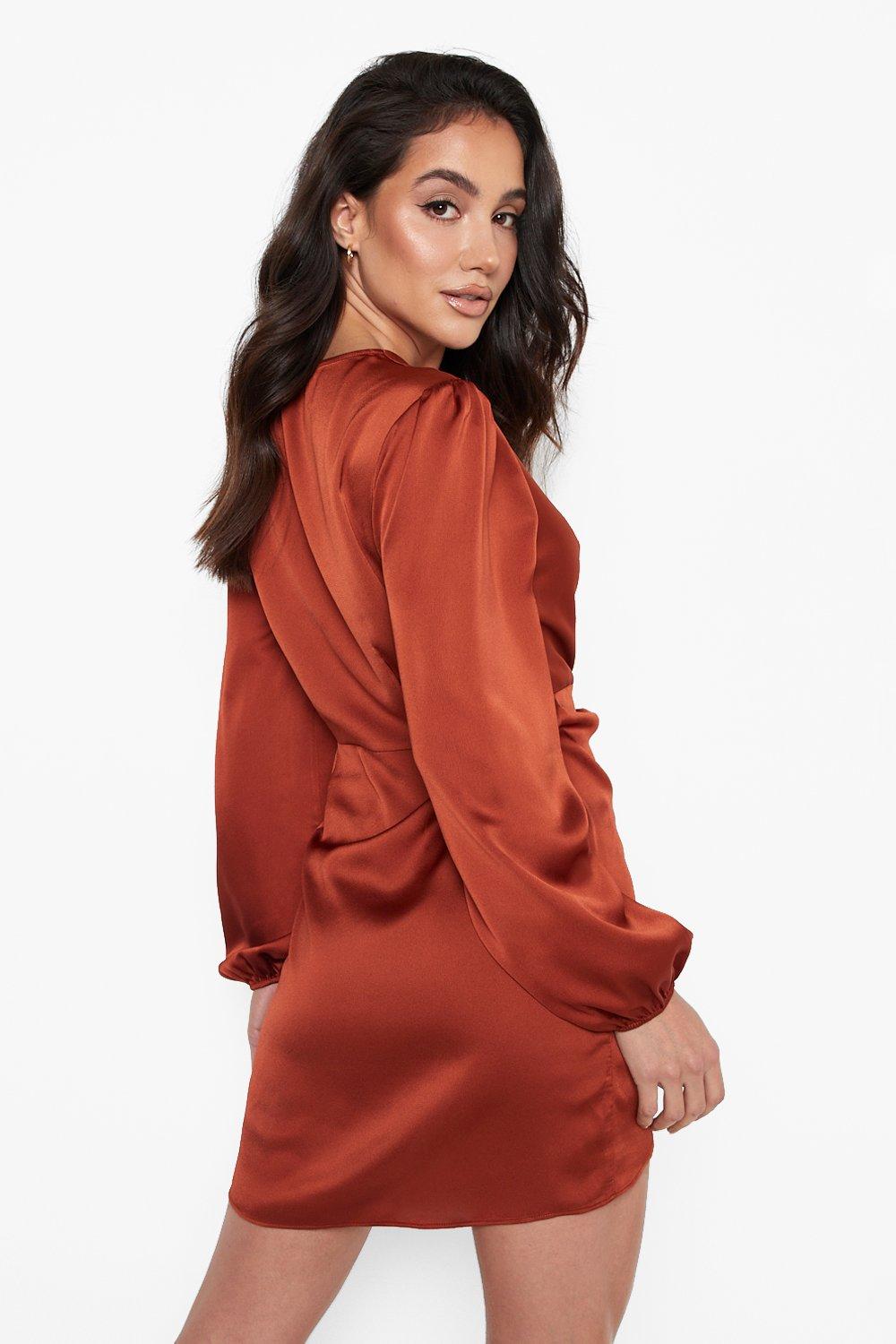 https://media.boohoo.com/i/boohoo/fzz32605_chocolate_xl_1/female-chocolate-satin-blouson-sleeve-wrap-shift-dress