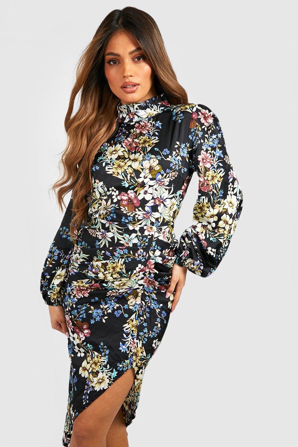 Boohoo clearance floral dress