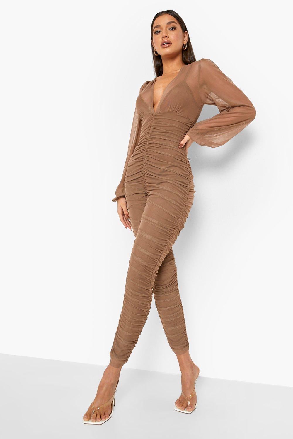 ruched jumpsuit