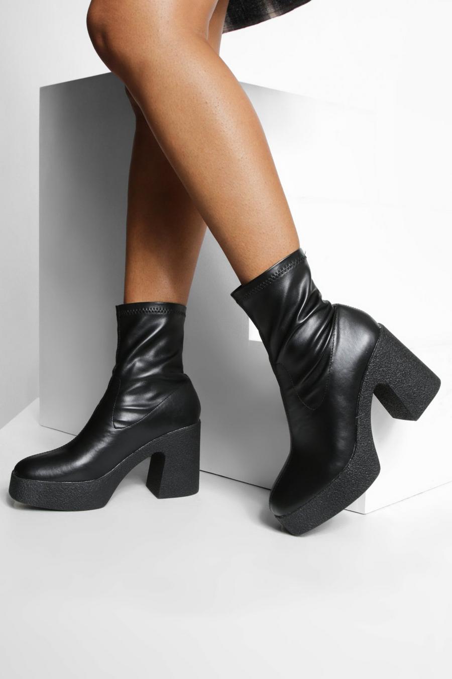 Chunky Platform Sock Boots | boohoo