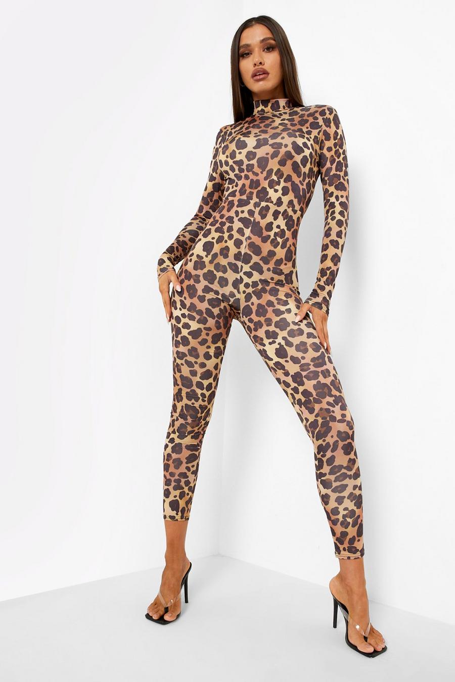 Unitardo de Halloween con estampado de leopardo, Leopard image number 1