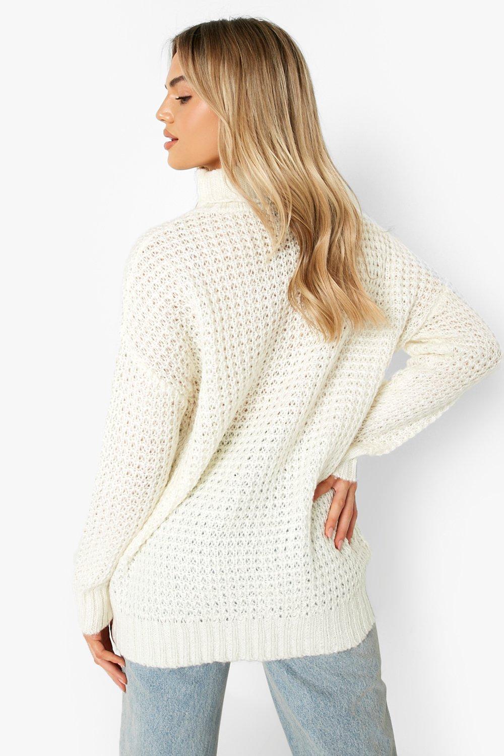 Soft Knit Roll Neck Slouchy Jumper