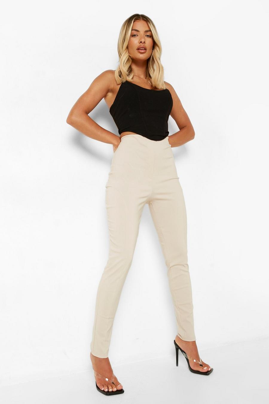 Stone Woven High Waist Skinny Pants image number 1