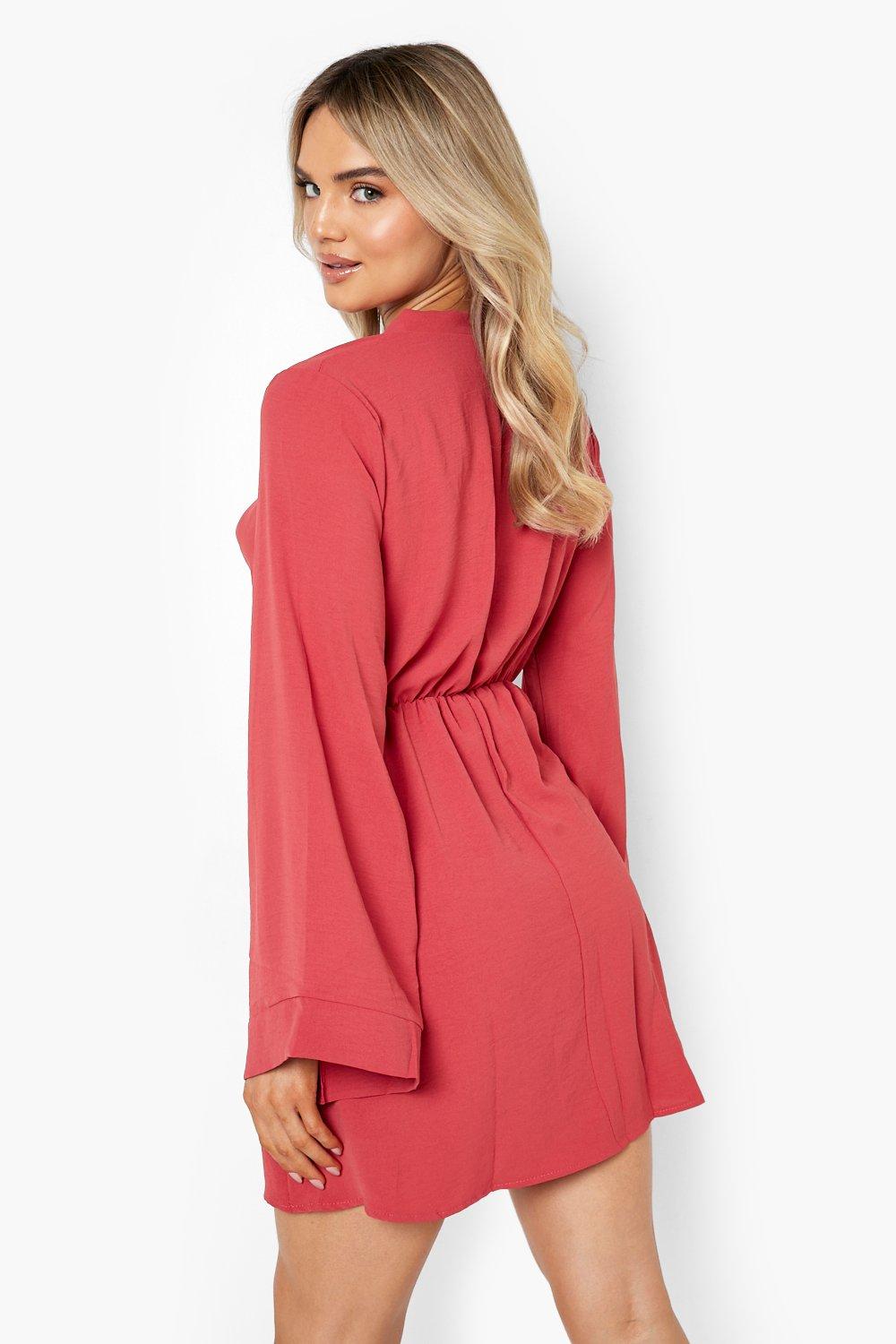 Boohoo fit shop and flare dress