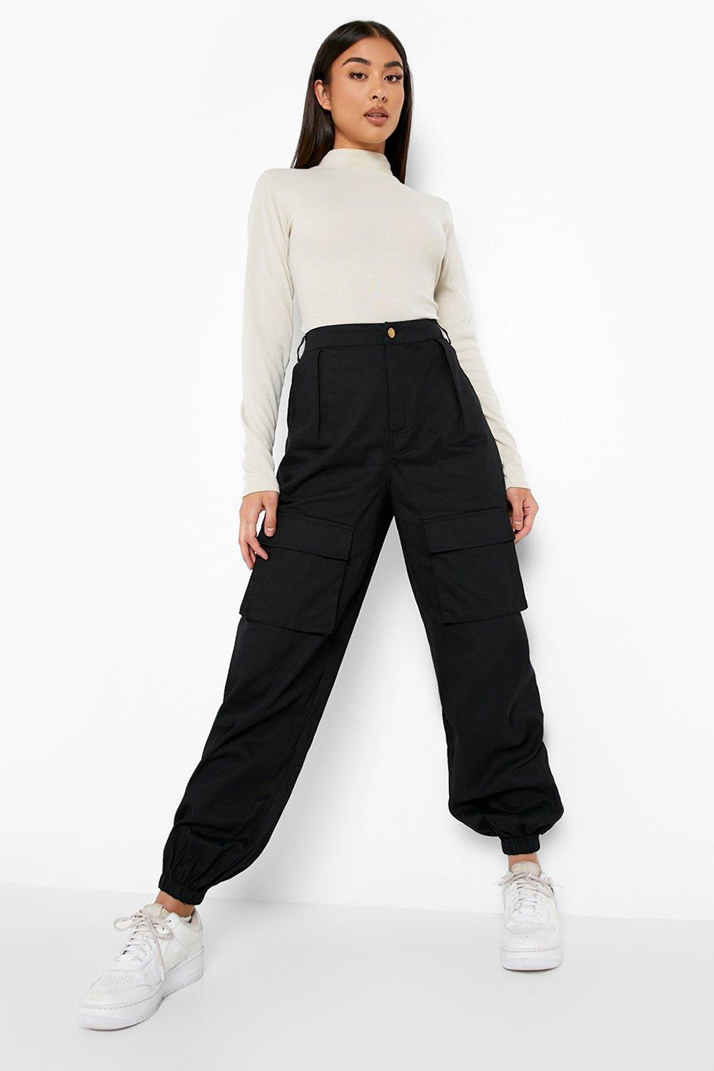 ZAFUL Cargo Pants for Women High Waisted Jogger Pants Outdoor Sweatpants Casual  Pants with Chain (1-Black,S) at  Women's Clothing store