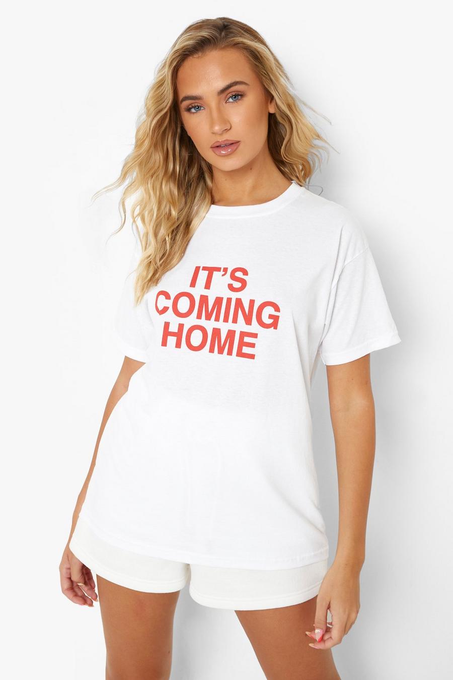 White It's Coming Home T Shirt image number 1