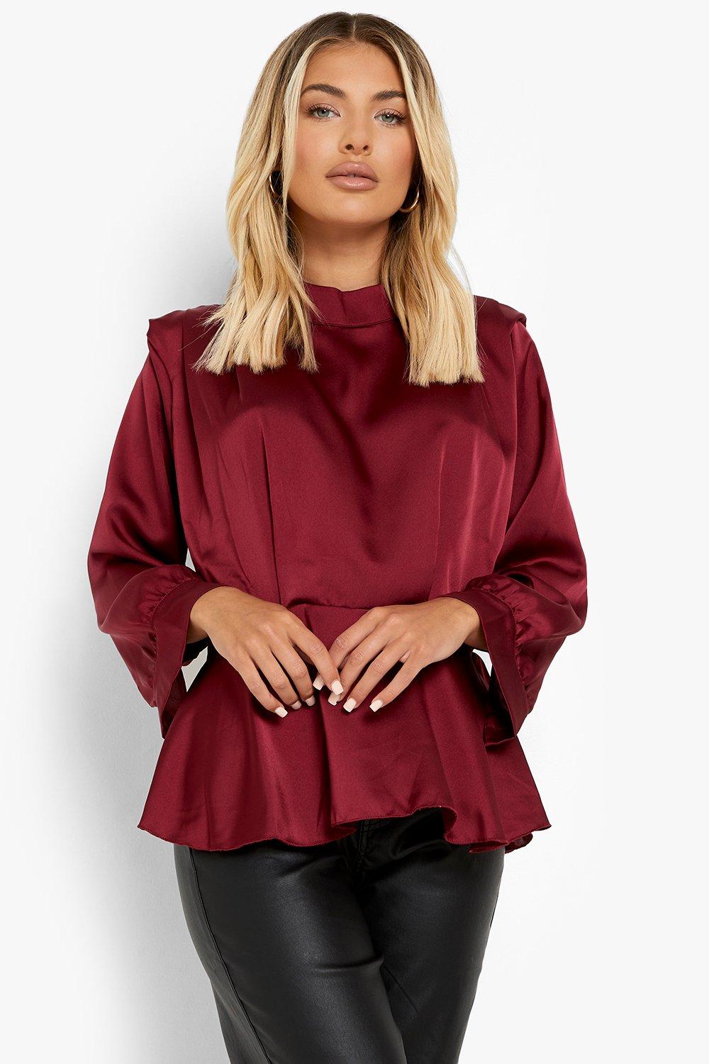 Fashion boohoo peplum blouse